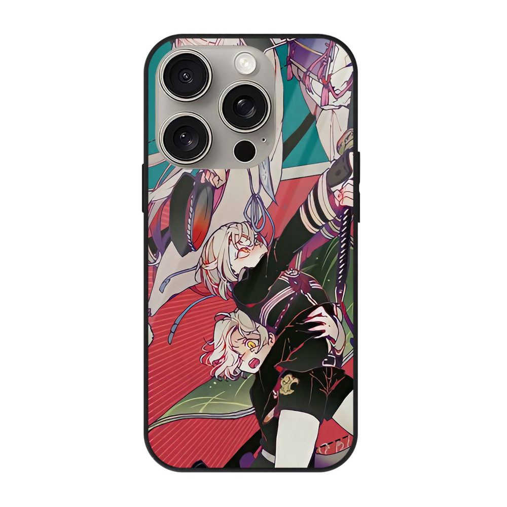 （画像用） 刀剣乱舞 Touken Ranbu 【iPhone15Pro対応】スマホケース 耐衝撃＆黄変防止 背面ガラス