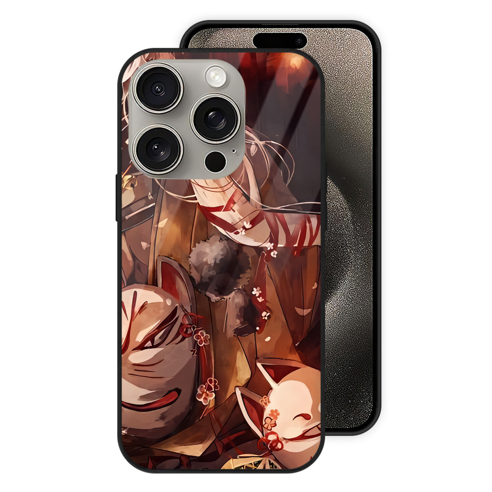 （画像用） 刀剣乱舞 Touken Ranbu 【iPhone15Pro対応】スマホケース 耐衝撃＆黄変防止 背面ガラス