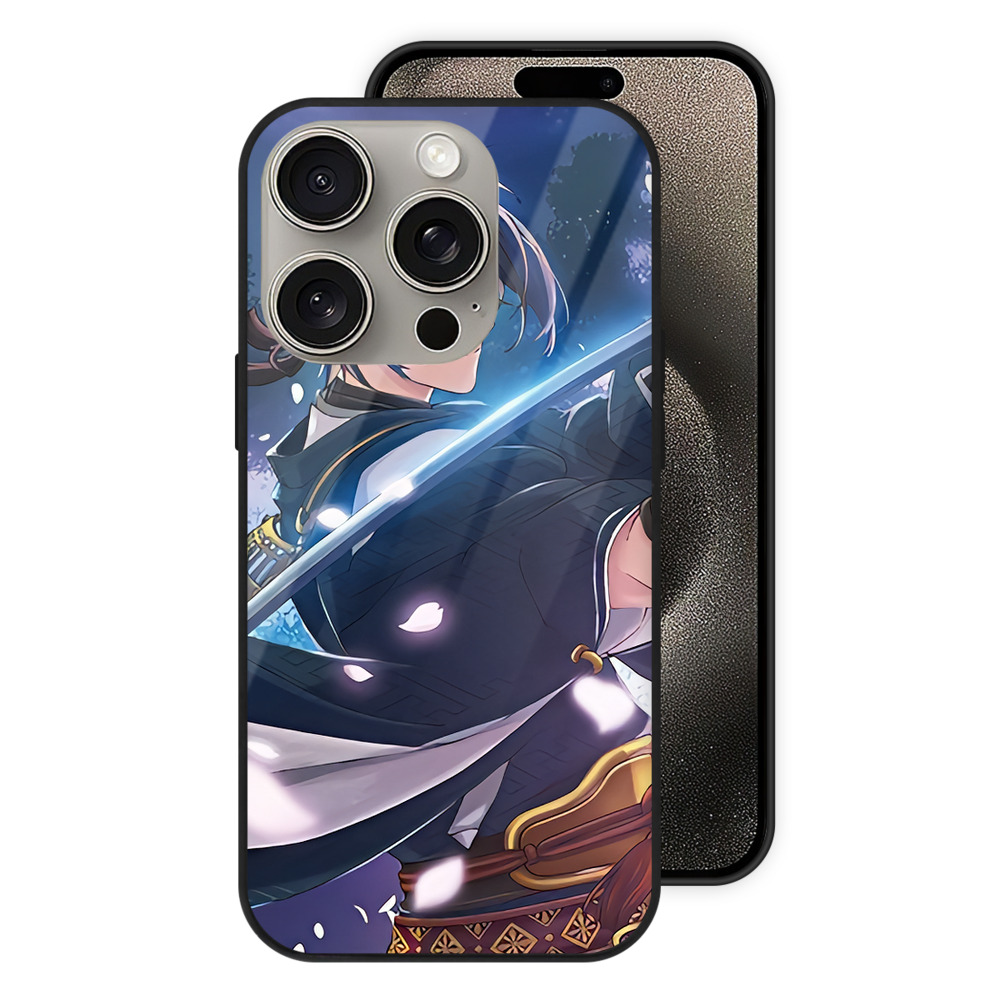 （画像用） 刀剣乱舞 Touken Ranbu 【iPhone15Pro対応】スマホケース 耐衝撃＆黄変防止 背面ガラス
