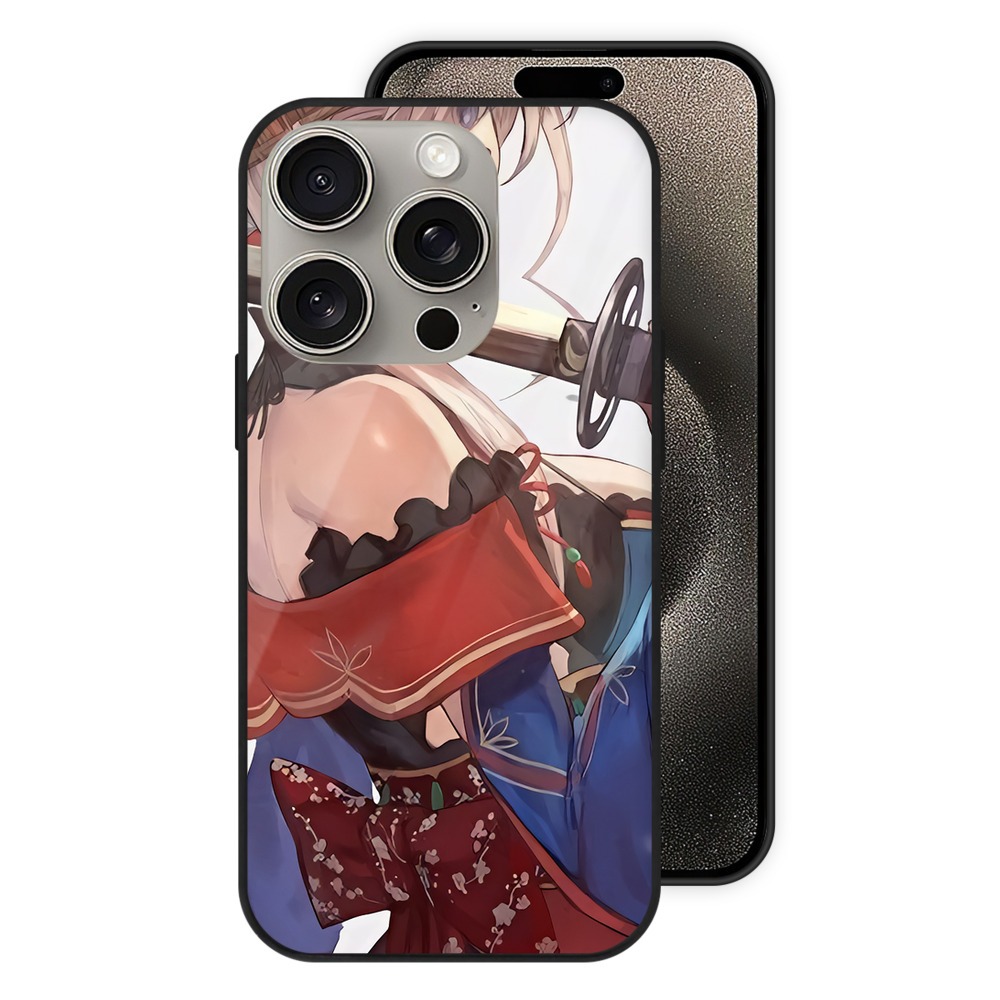 （画像用） 刀剣乱舞 Touken Ranbu 【iPhone15Pro対応】スマホケース 耐衝撃＆黄変防止 背面ガラス