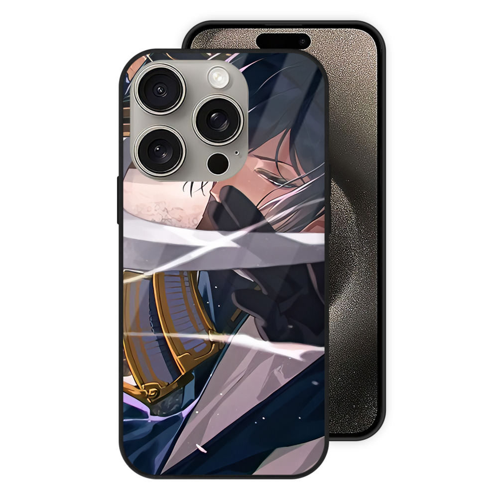 （画像用） 刀剣乱舞 Touken Ranbu 【iPhone15Pro対応】スマホケース 耐衝撃＆黄変防止 背面ガラス