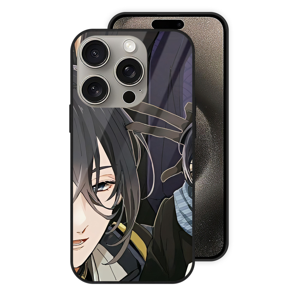 （画像用） 刀剣乱舞 Touken Ranbu 【iPhone15Pro対応】スマホケース 耐衝撃＆黄変防止 背面ガラス
