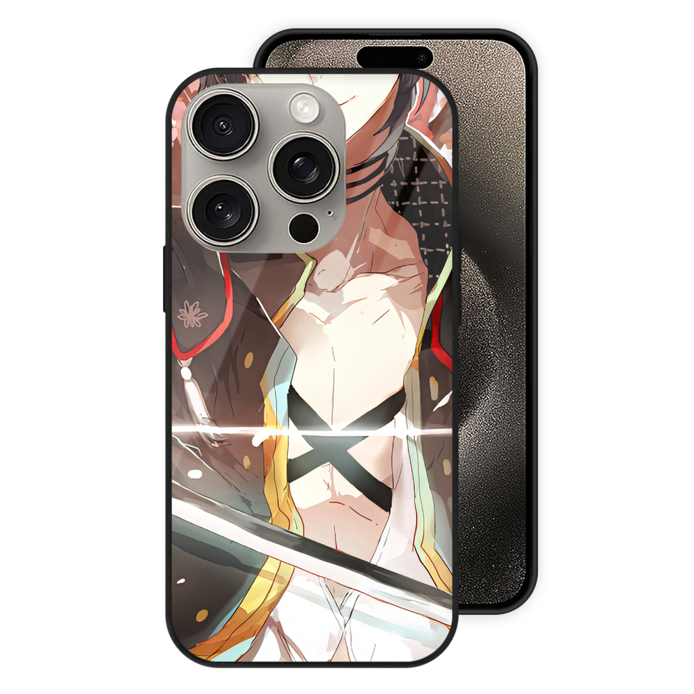 （画像用） 刀剣乱舞 Touken Ranbu 【iPhone15Pro対応】スマホケース 耐衝撃＆黄変防止 背面ガラス