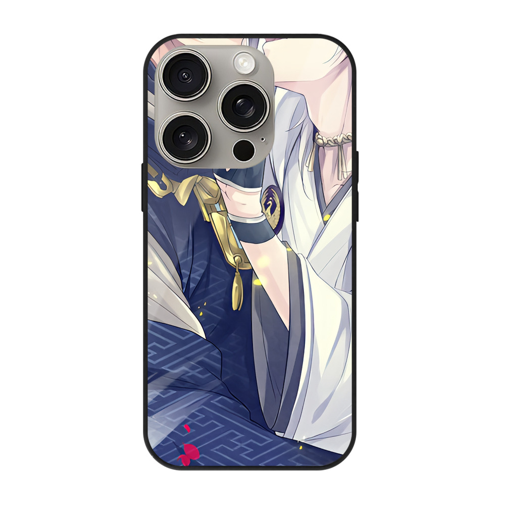 （画像用） 刀剣乱舞 Touken Ranbu 【iPhone15Pro対応】スマホケース 耐衝撃＆黄変防止 背面ガラス