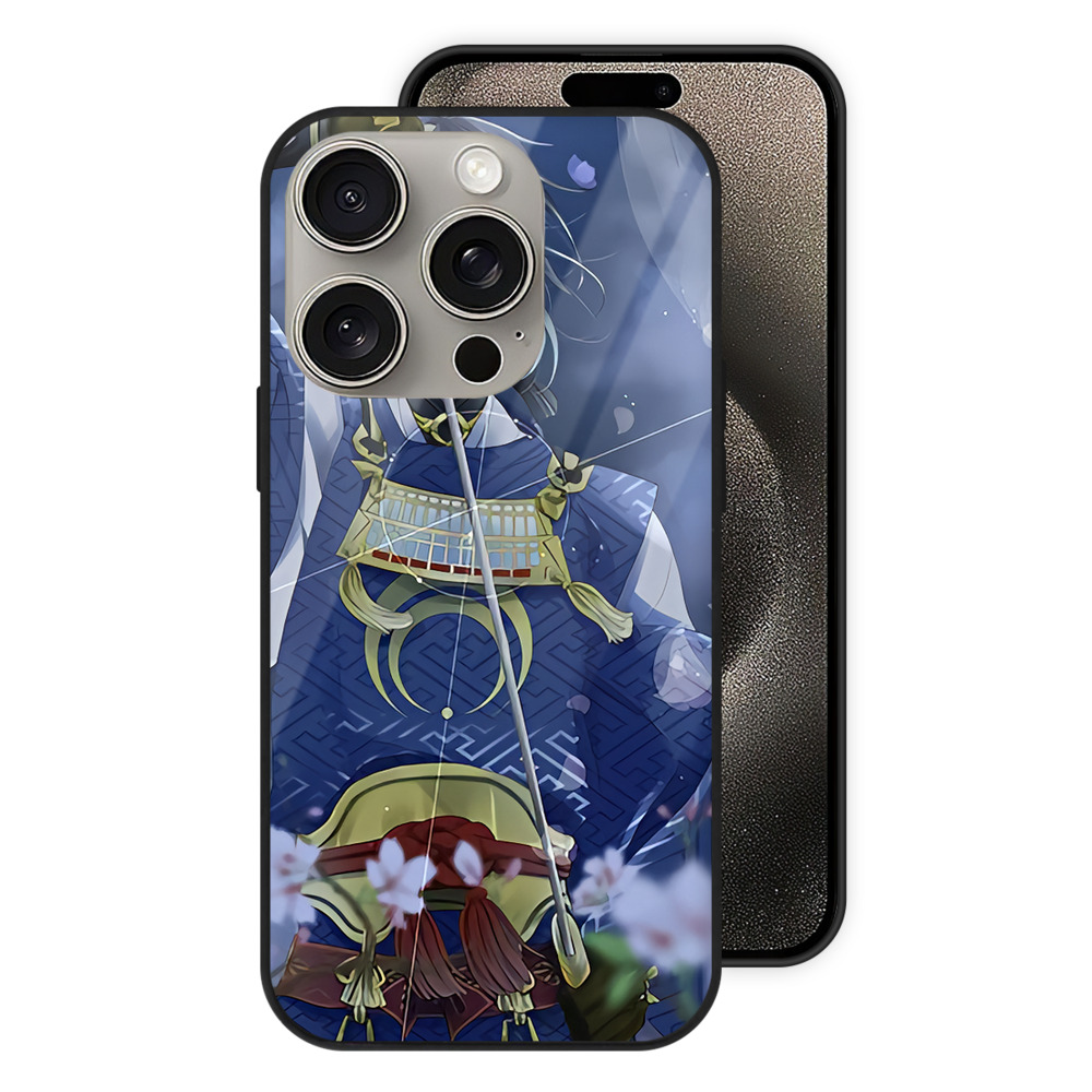 （画像用） 刀剣乱舞 Touken Ranbu 【iPhone15Pro対応】スマホケース 耐衝撃＆黄変防止 背面ガラス