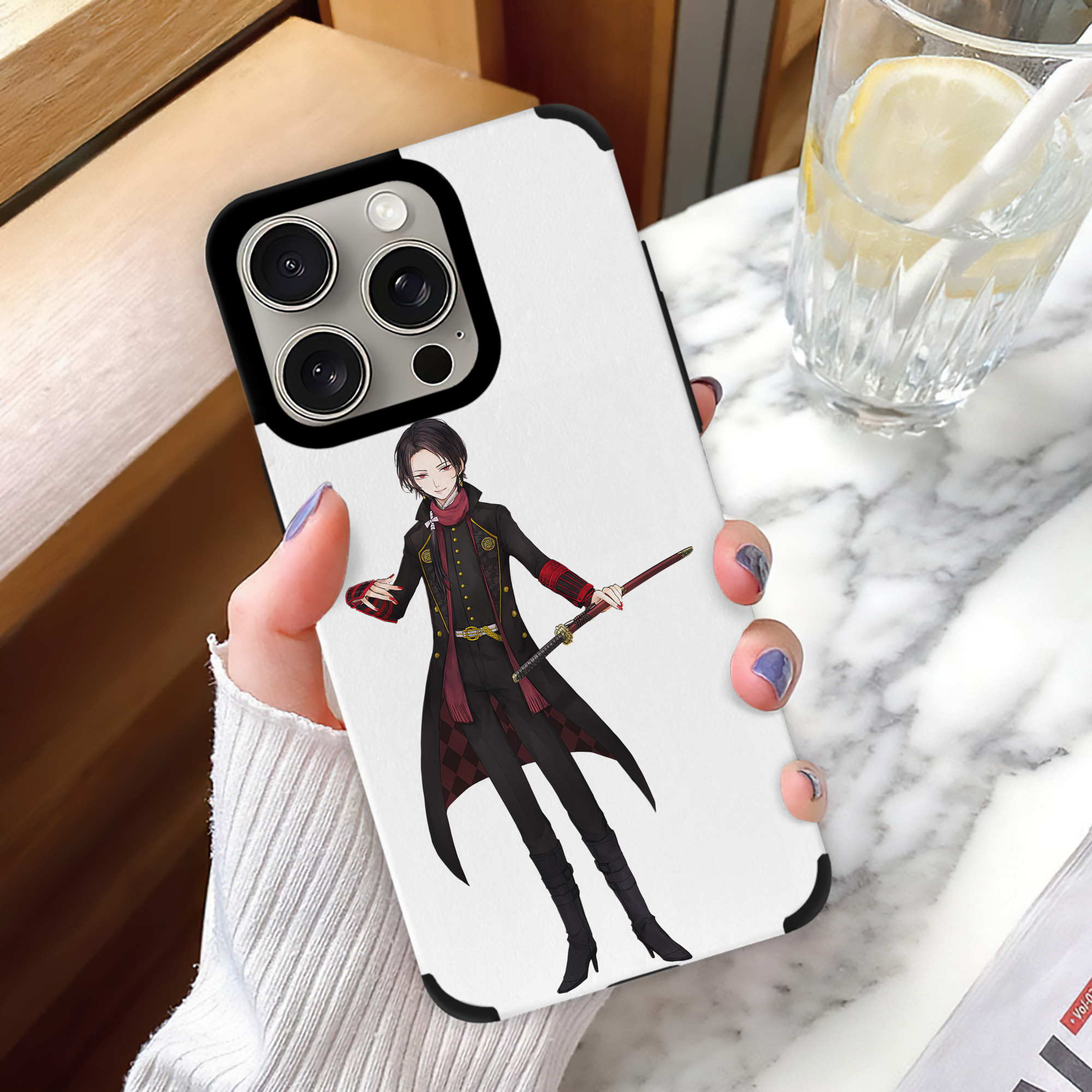 刀剣乱舞 Touken Ranbu 【iPhone15ProMax対応】 PUレザー スマホケース 耐衝撃＆黄変防止