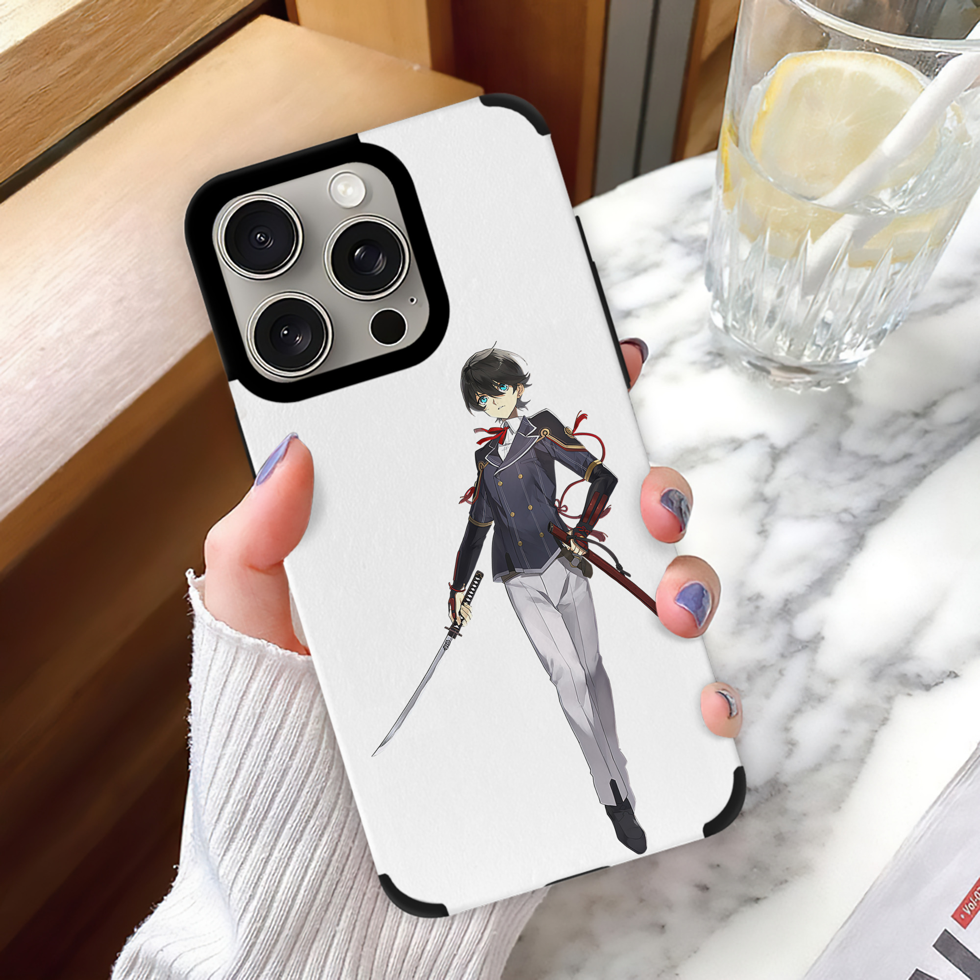 刀剣乱舞 Touken Ranbu 【iPhone15ProMax対応】 PUレザー スマホケース 耐衝撃＆黄変防止