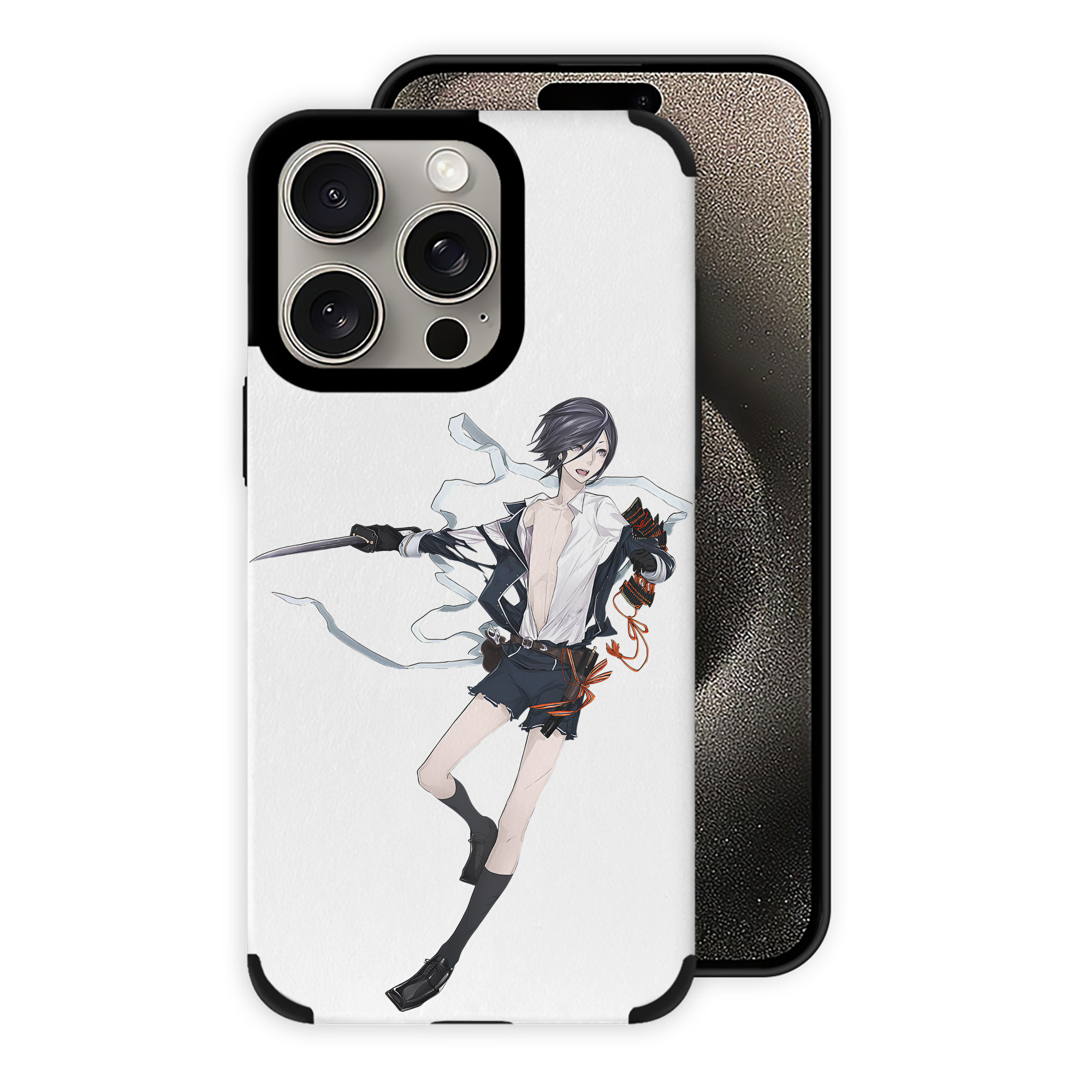 （画像用） 刀剣乱舞 Touken Ranbu 【iPhone15ProMax対応】 PUレザー スマホケース 耐衝撃＆黄変防止