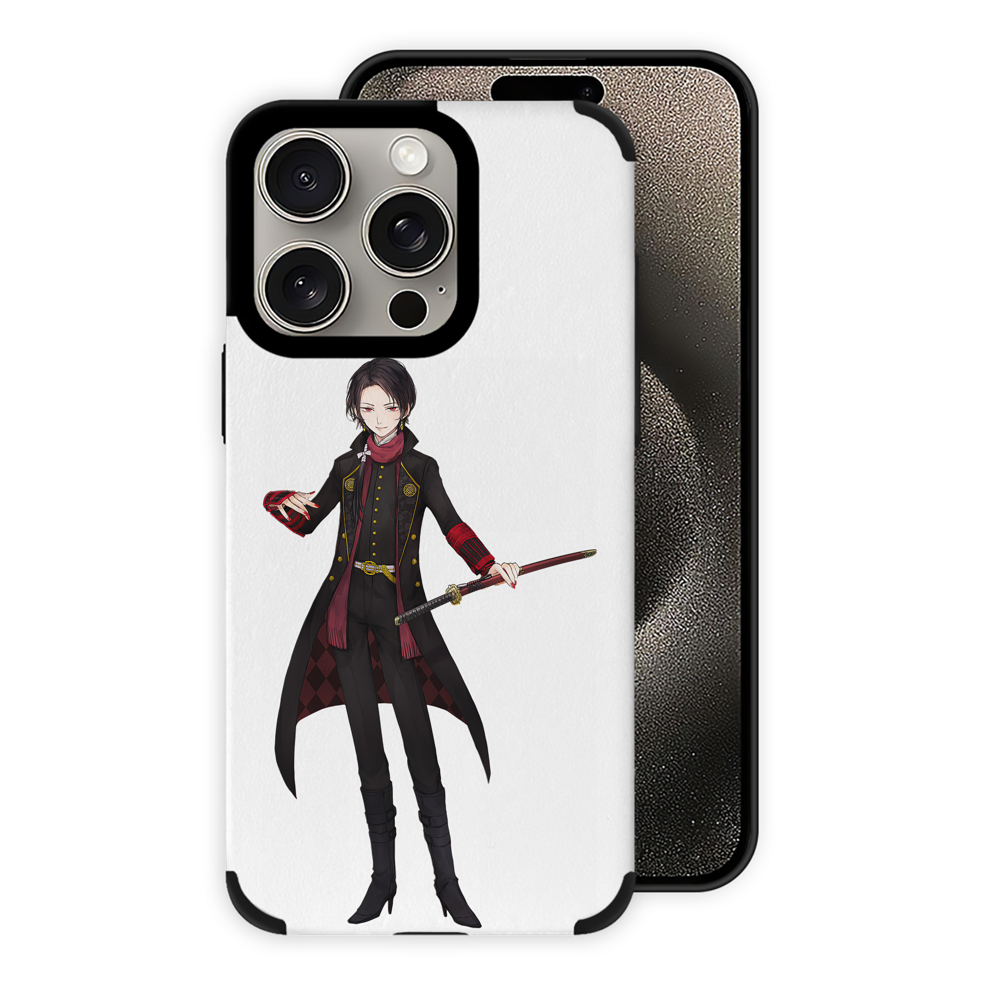 刀剣乱舞 Touken Ranbu 【iPhone15ProMax対応】 PUレザー スマホケース 耐衝撃＆黄変防止