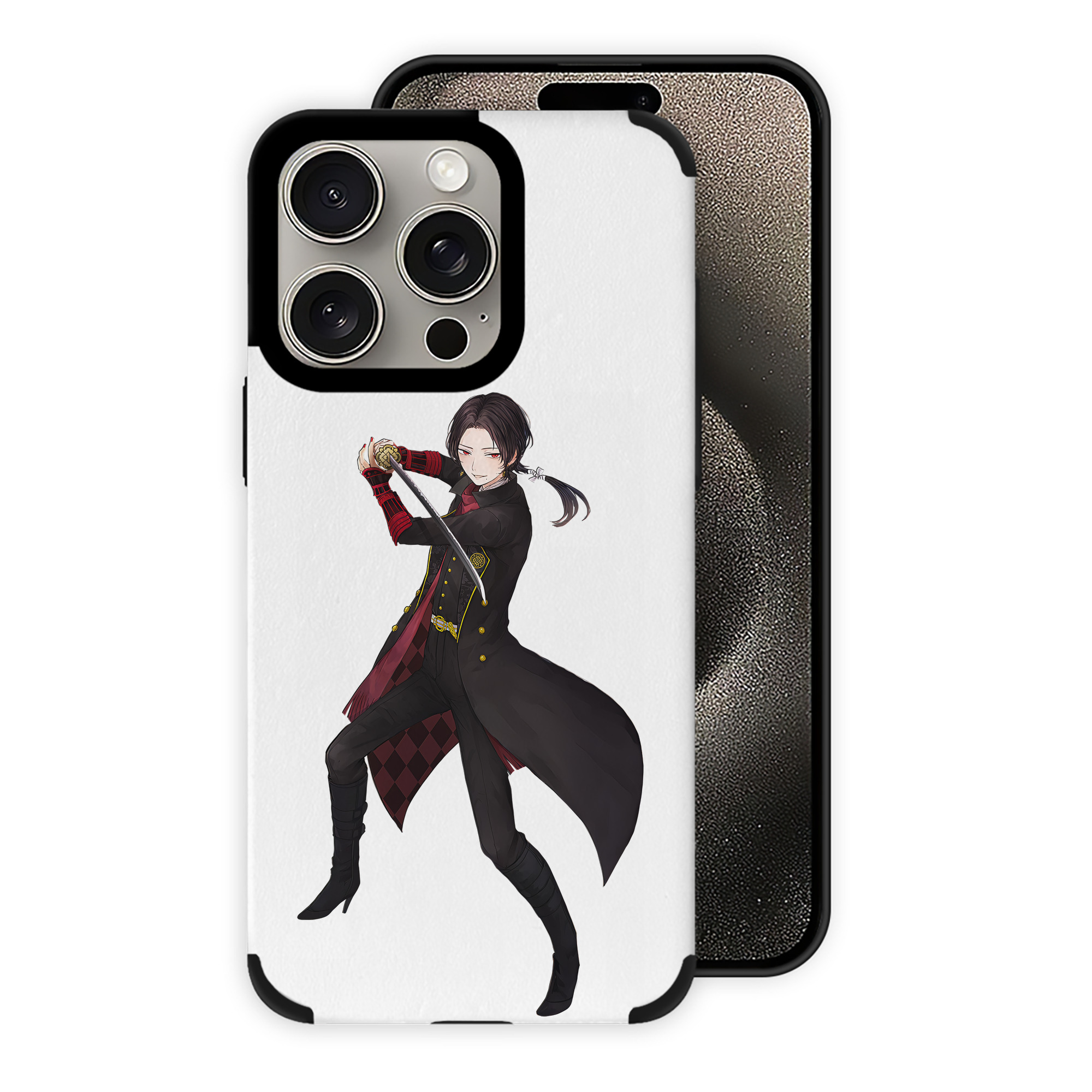 （画像用） 刀剣乱舞 Touken Ranbu 【iPhone15ProMax対応】 PUレザー スマホケース 耐衝撃＆黄変防止