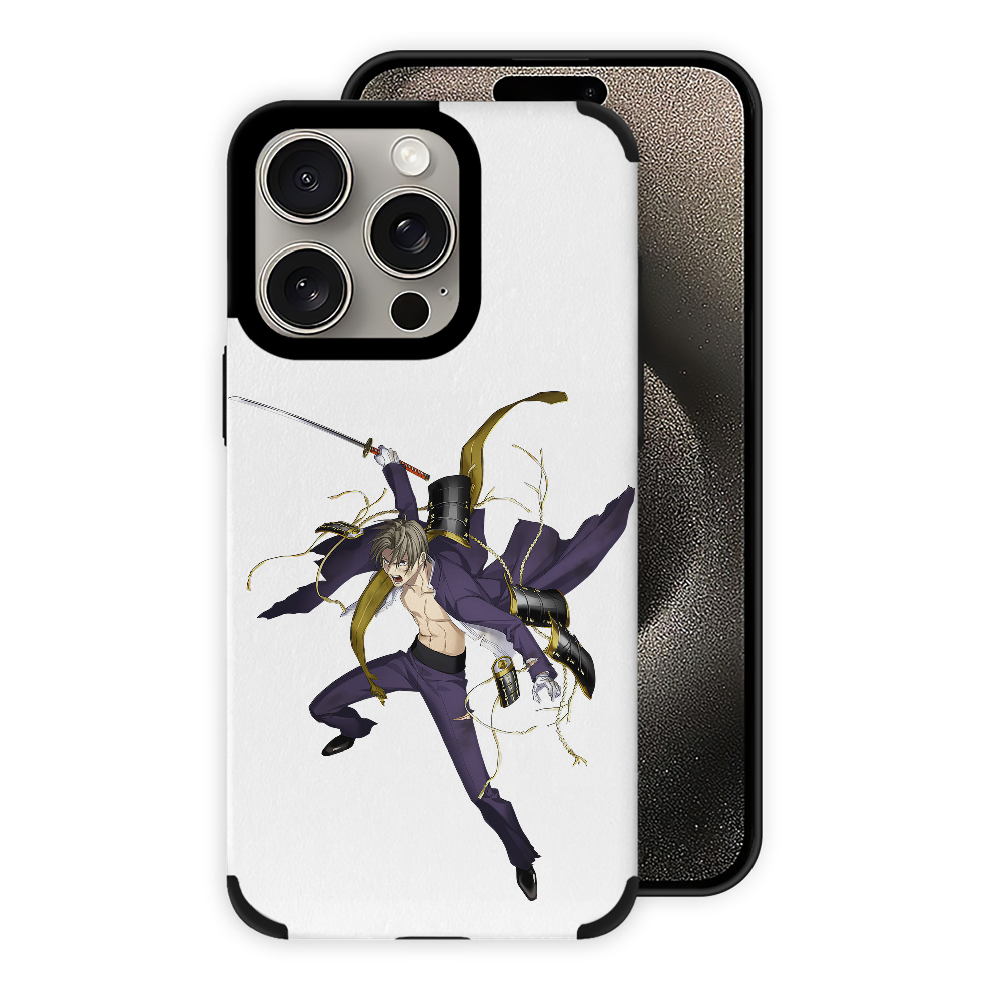 （画像用） 刀剣乱舞 Touken Ranbu 【iPhone15ProMax対応】 PUレザー スマホケース 耐衝撃＆黄変防止