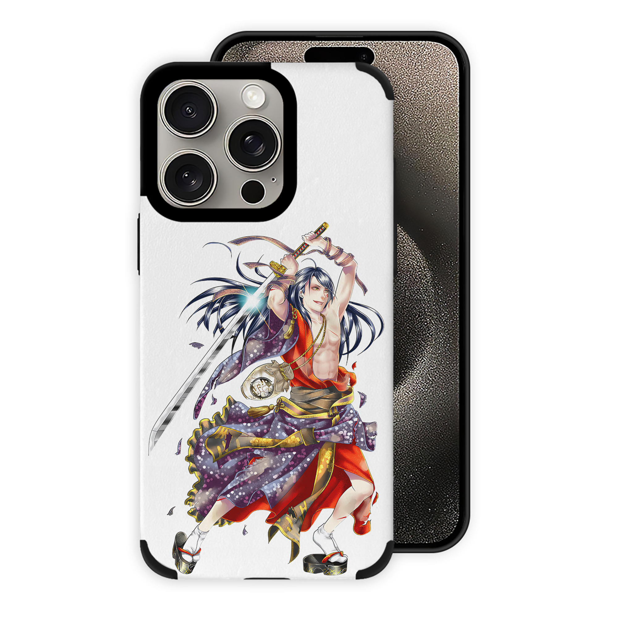 （画像用） 刀剣乱舞 Touken Ranbu 【iPhone15ProMax対応】 PUレザー スマホケース 耐衝撃＆黄変防止
