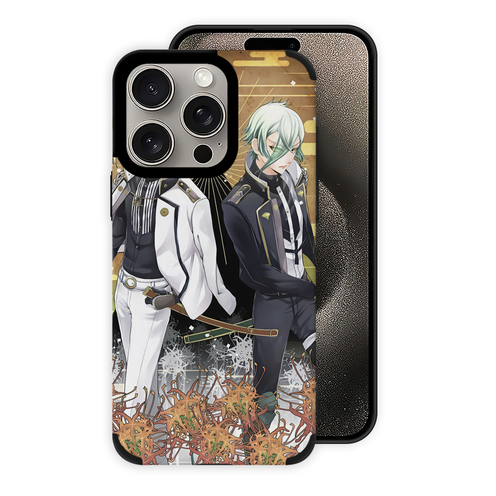 （画像用） 刀剣乱舞 Touken Ranbu 【iPhone15ProMax対応】 PUレザー スマホケース 耐衝撃＆黄変防止