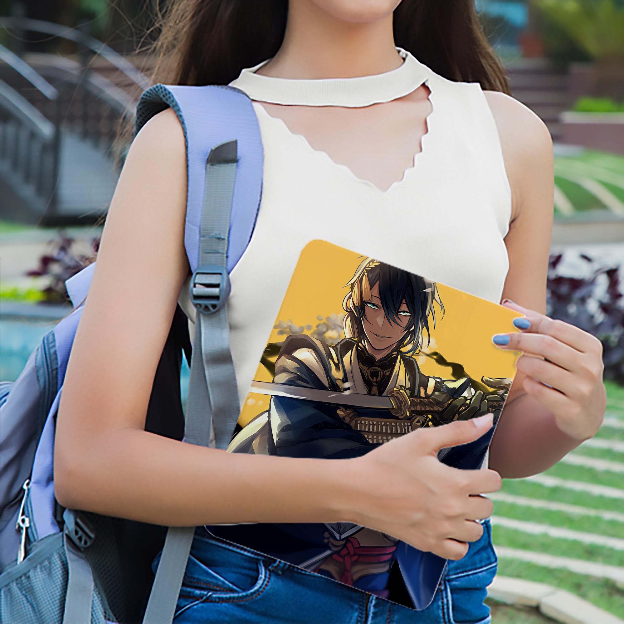 刀剣乱舞 Touken Ranbu IPad ケース ブック型 PUレザー TPU 耐衝撃 軽量 薄型 ペン収納なし 全面保護 IPad 各モデル対応