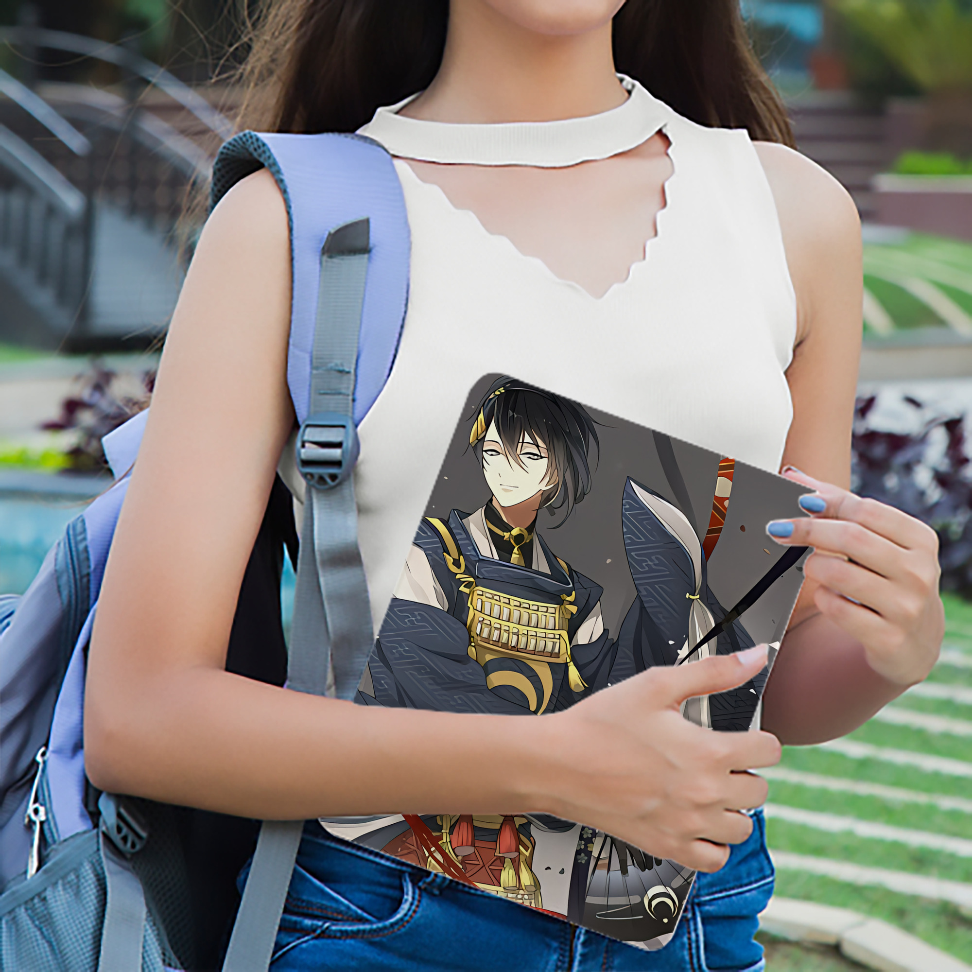 刀剣乱舞 Touken Ranbu IPad ケース ブック型 PUレザー TPU 耐衝撃 軽量 薄型 ペン収納なし 全面保護 IPad 各モデル対応