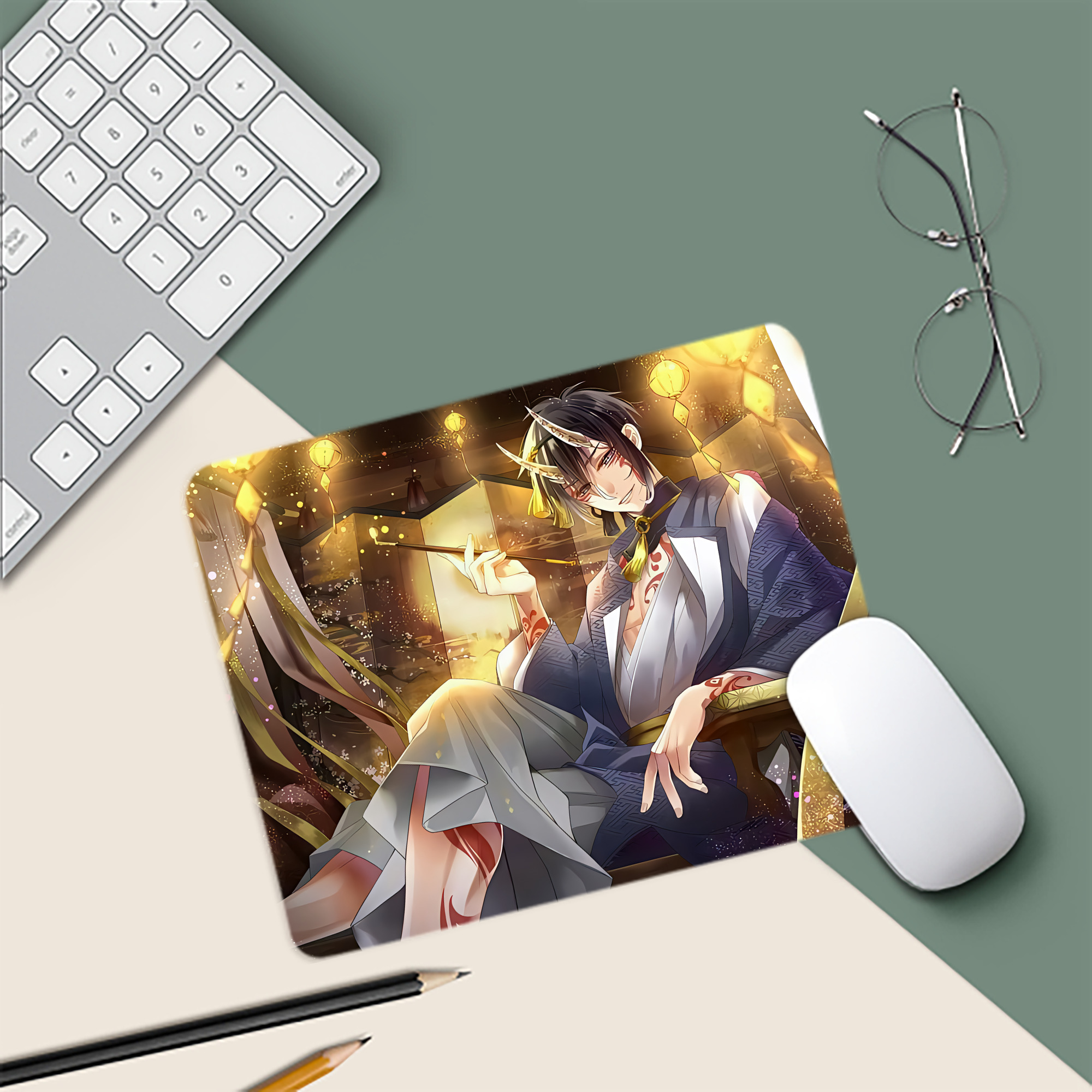 刀剣乱舞 Touken Ranbu マウスパッド ステッチ加工 ラバー素材 防水 滑り止め 超薄型 ゲーミング/オフィス対応