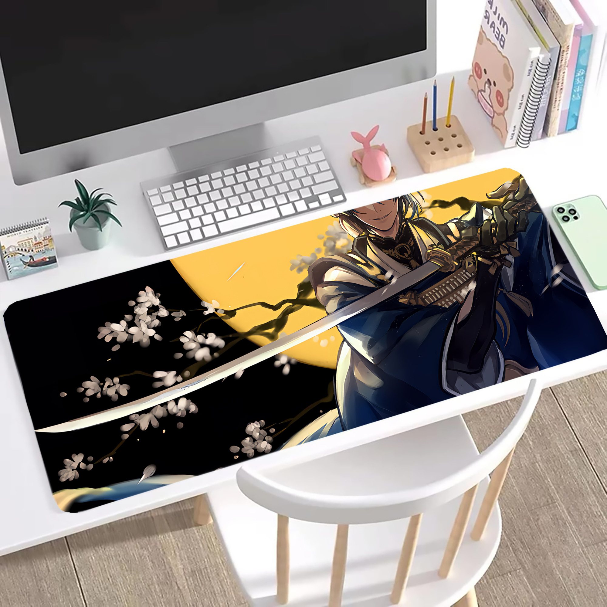 （画像用） 刀剣乱舞 Touken Ranbu ステッチ加工 大判デスクマット／滑り止めマウスパッド