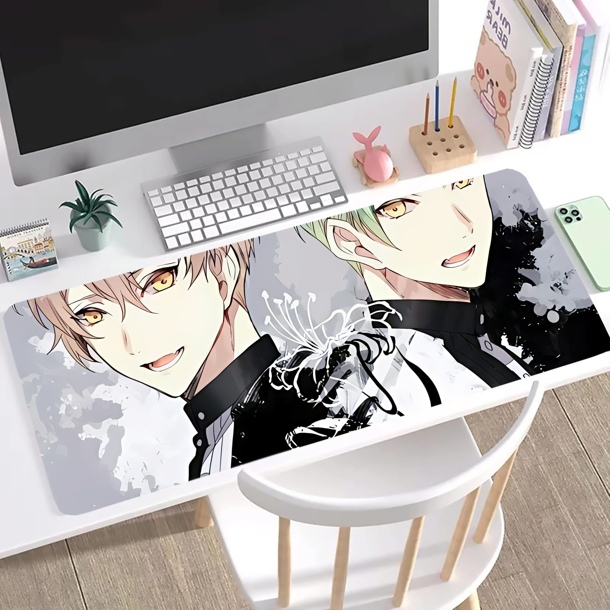 （画像用） 刀剣乱舞 Touken Ranbu ステッチ加工 大判デスクマット／滑り止めマウスパッド