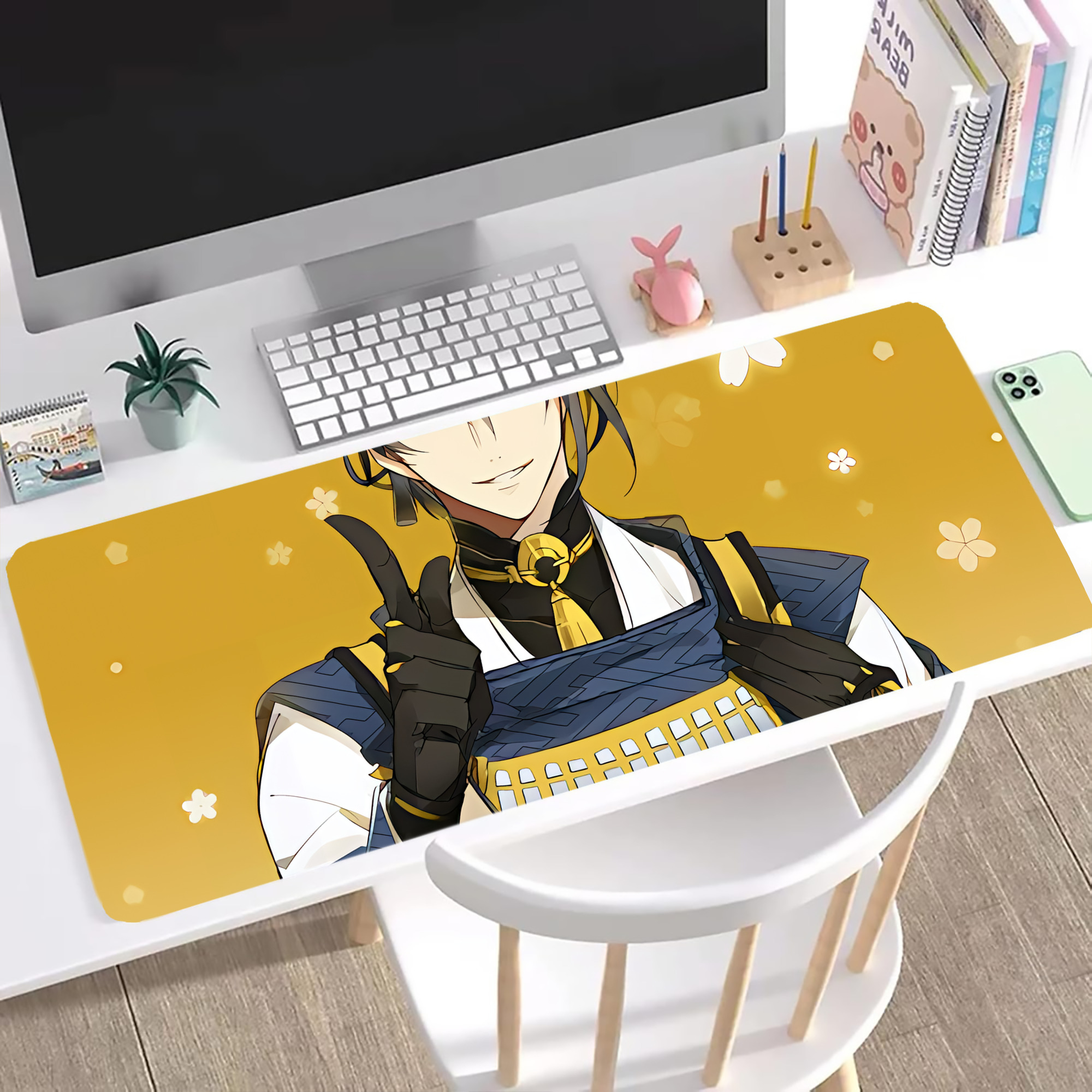 （画像用） 刀剣乱舞 Touken Ranbu ステッチ加工 大判デスクマット／滑り止めマウスパッド
