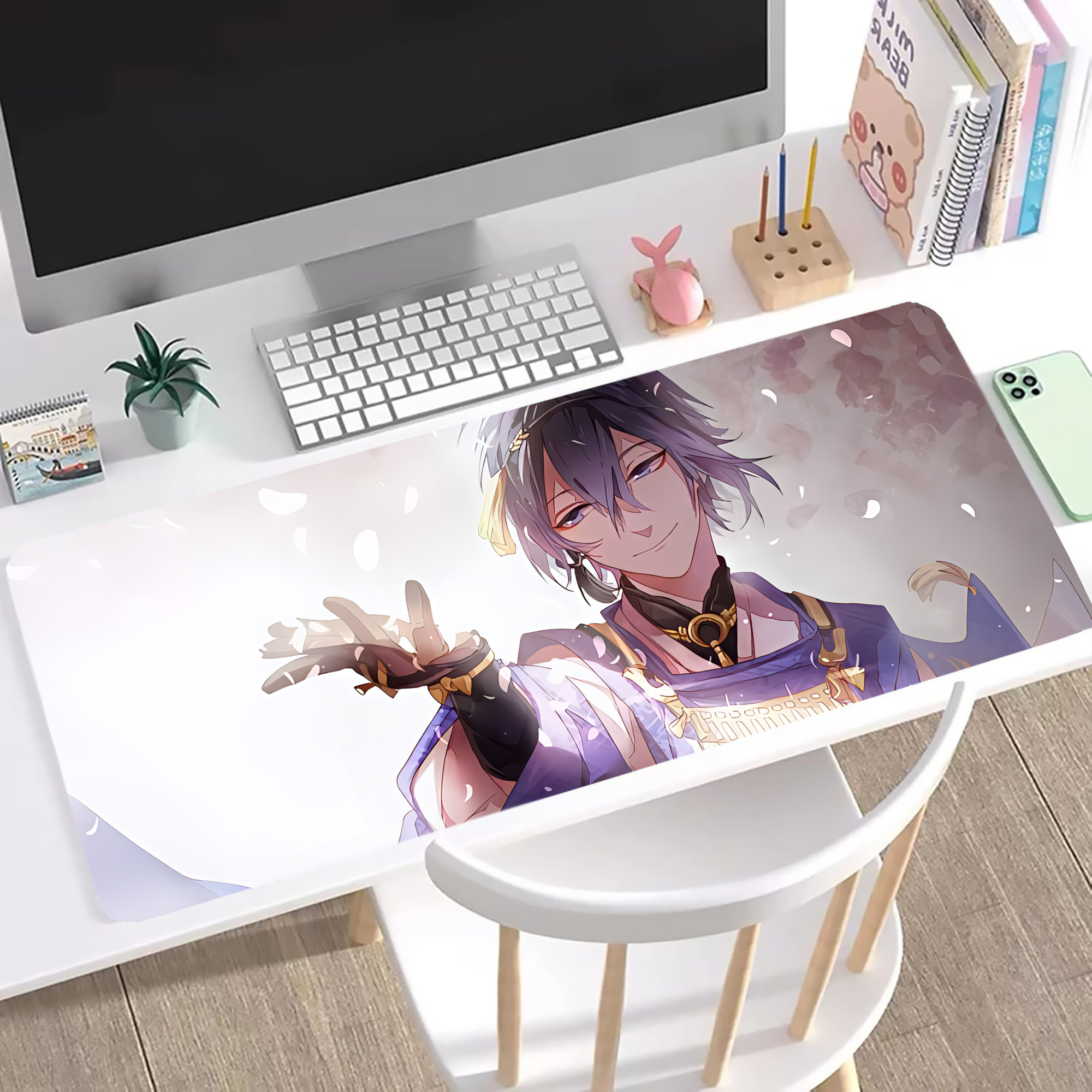 （画像用） 刀剣乱舞 Touken Ranbu ステッチ加工 大判デスクマット／滑り止めマウスパッド