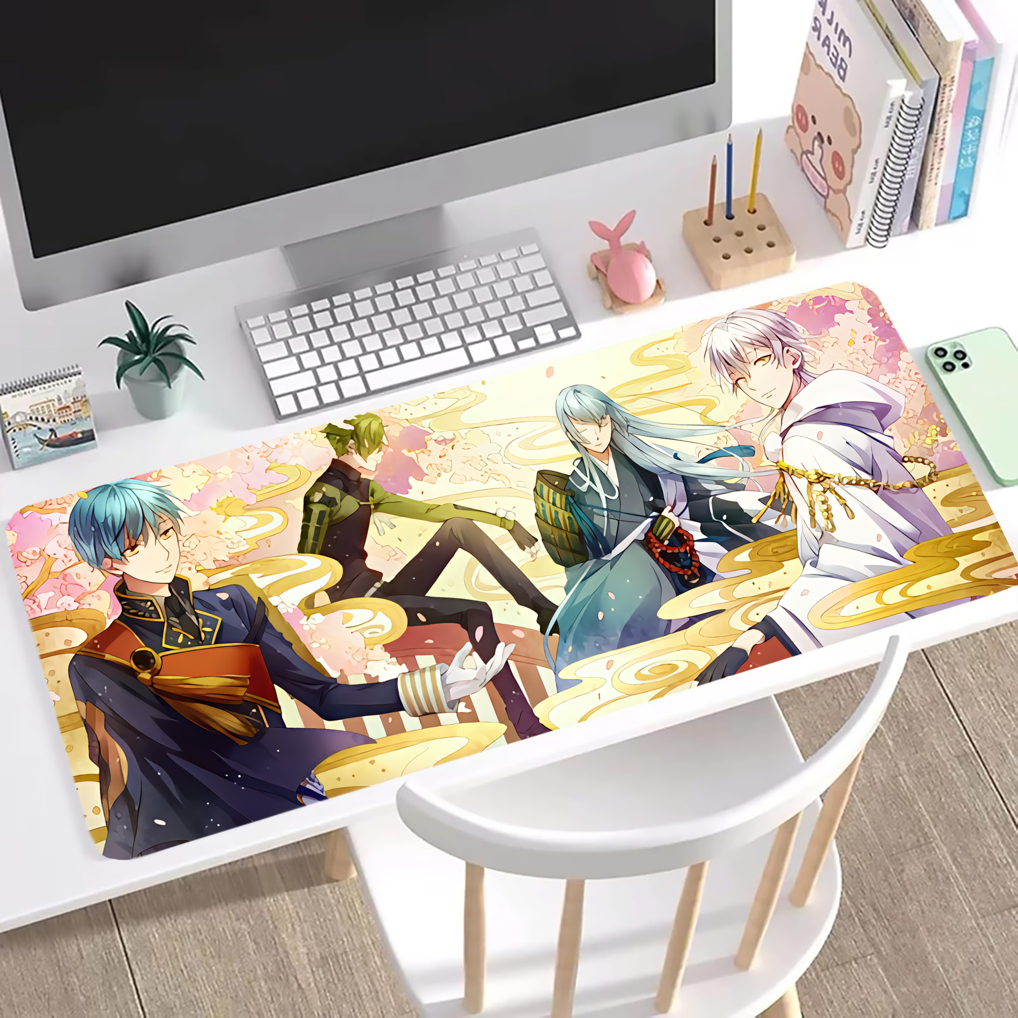 （画像用） 刀剣乱舞 Touken Ranbu ステッチ加工 大判デスクマット／滑り止めマウスパッド