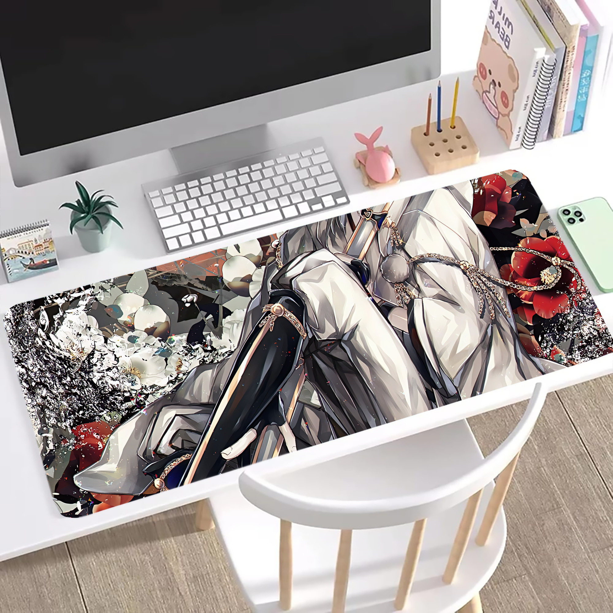 （画像用） 刀剣乱舞 Touken Ranbu ステッチ加工 大判デスクマット／滑り止めマウスパッド