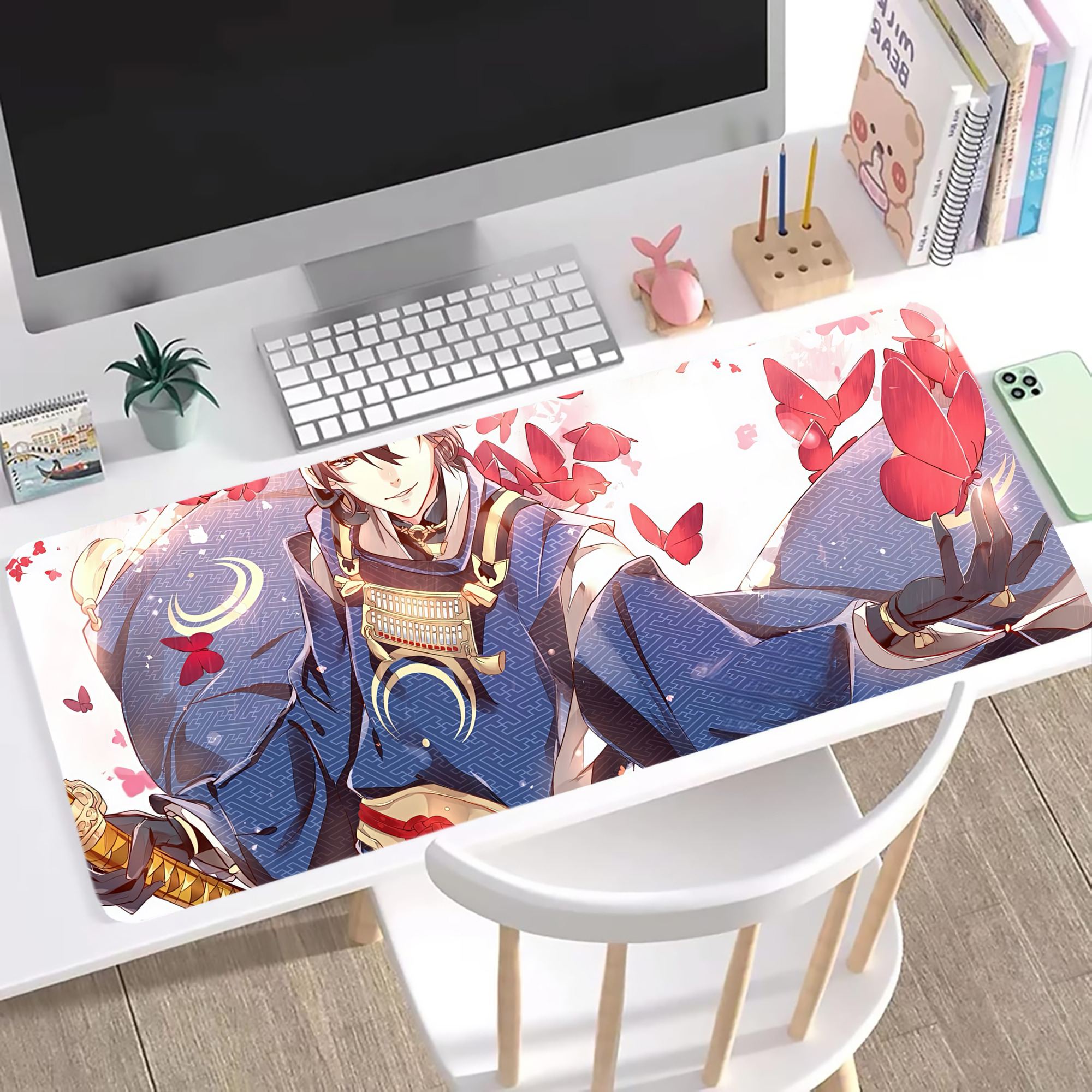 （画像用） 刀剣乱舞 Touken Ranbu ステッチ加工 大判デスクマット／滑り止めマウスパッド
