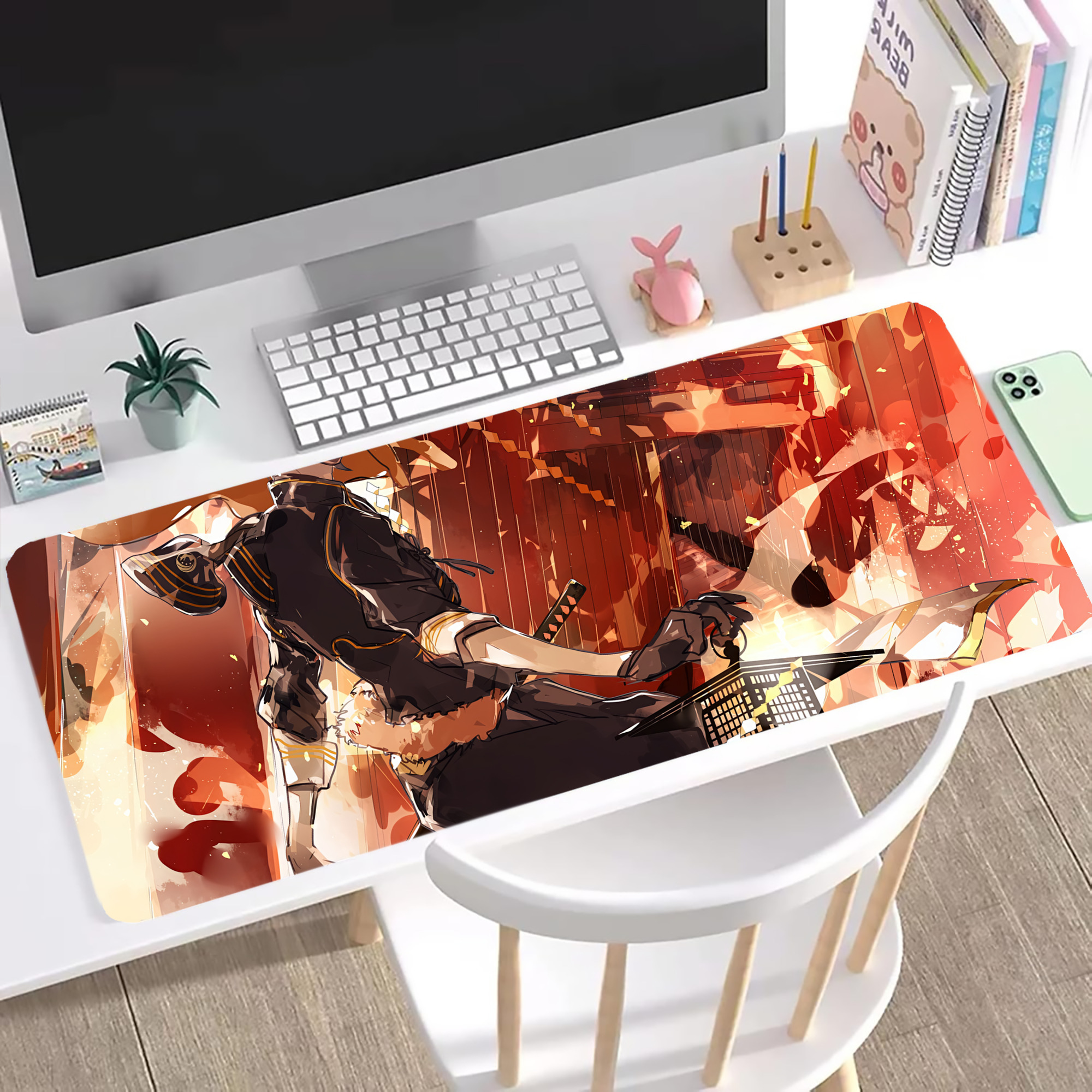 （画像用） 刀剣乱舞 Touken Ranbu ステッチ加工 大判デスクマット／滑り止めマウスパッド
