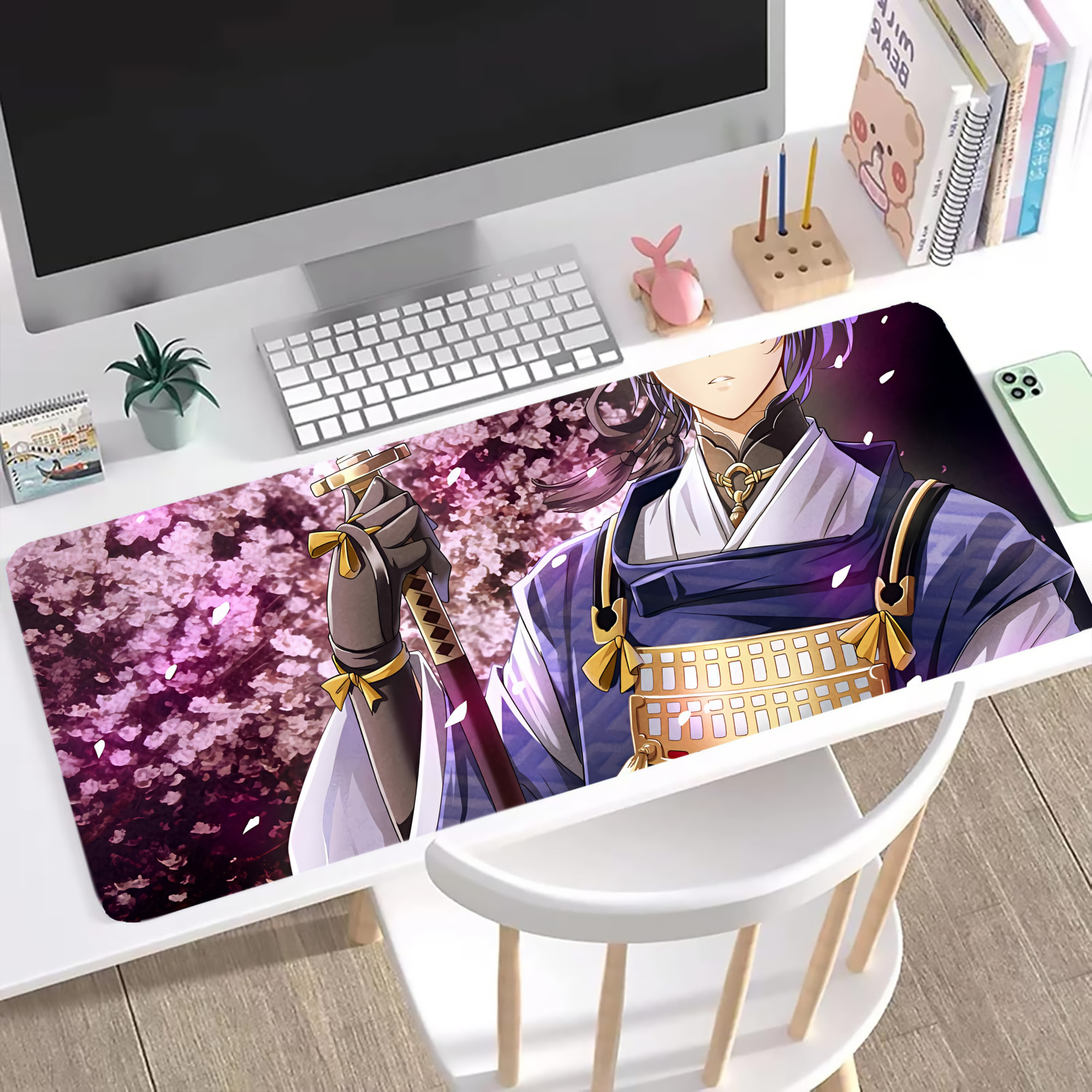 （画像用） 刀剣乱舞 Touken Ranbu ステッチ加工 大判デスクマット／滑り止めマウスパッド