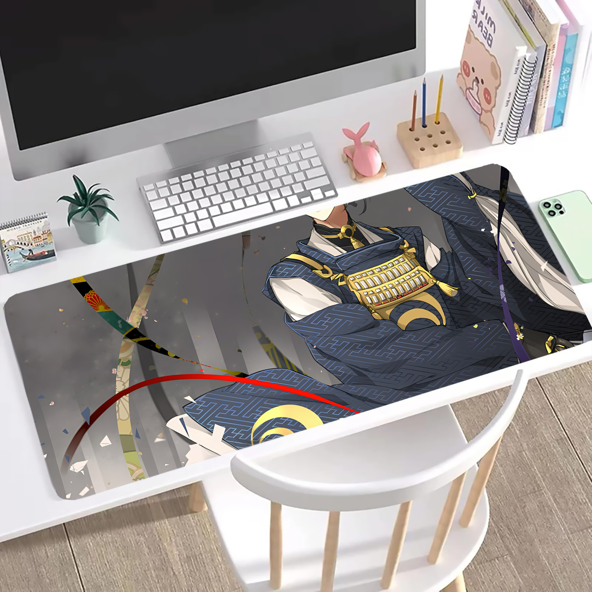 （画像用） 刀剣乱舞 Touken Ranbu ステッチ加工 大判デスクマット／滑り止めマウスパッド