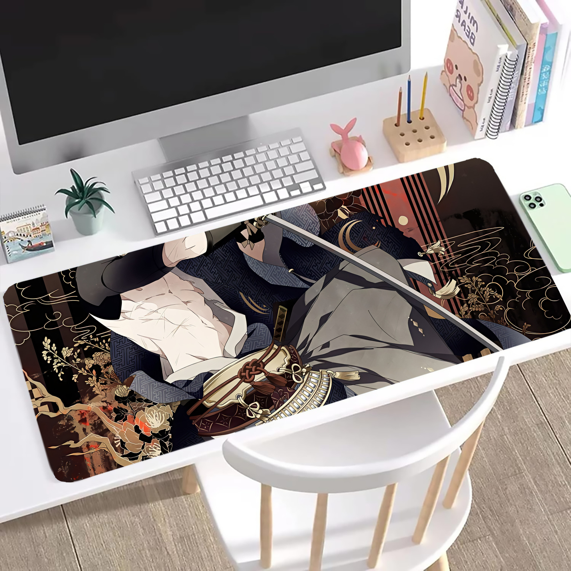 （画像用） 刀剣乱舞 Touken Ranbu ステッチ加工 大判デスクマット／滑り止めマウスパッド