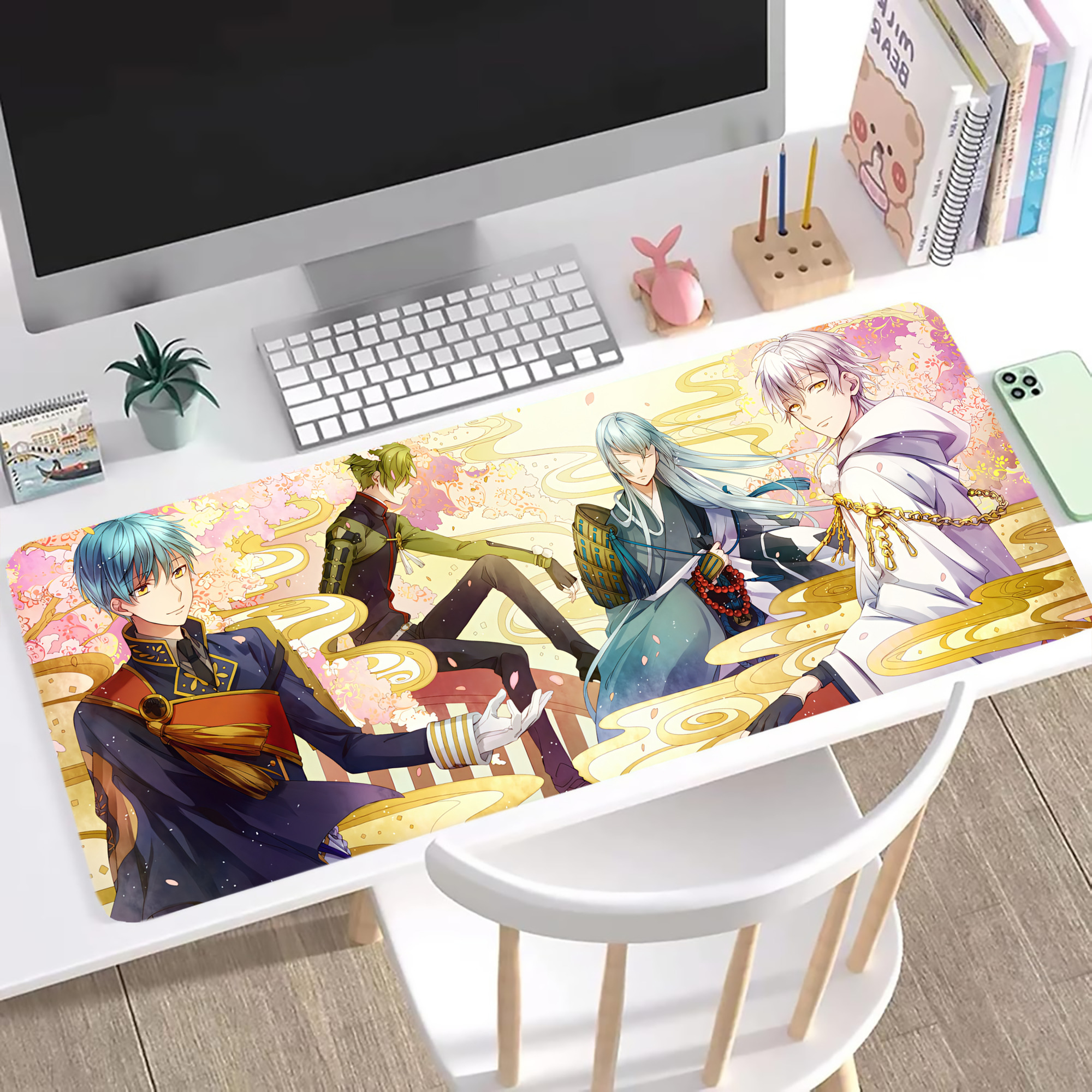 （画像用） 刀剣乱舞 Touken Ranbu ステッチ加工 大判デスクマット／滑り止めマウスパッド