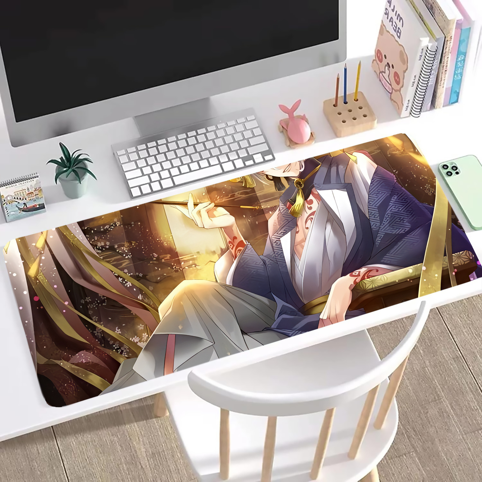 （画像用） 刀剣乱舞 Touken Ranbu ステッチ加工 大判デスクマット／滑り止めマウスパッド