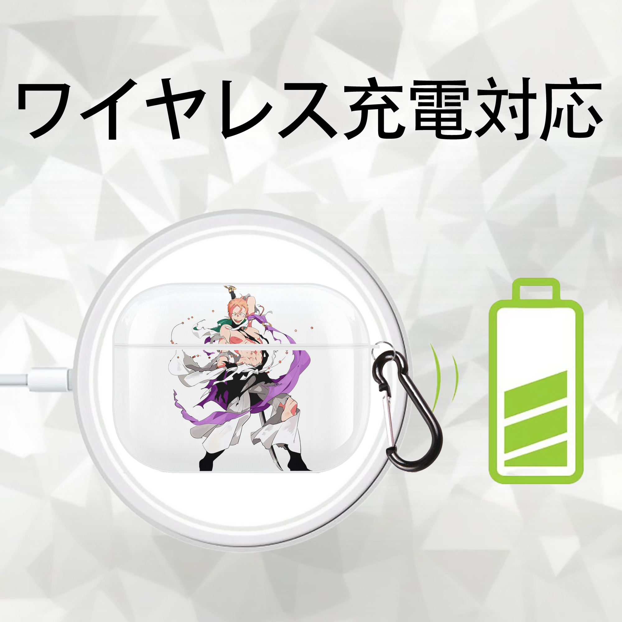 刀剣乱舞 Touken Ranbu 【AirPods Pro用】ハードシェル保護ケース 耐衝撃・防指紋・カラビナ付き商品仕様