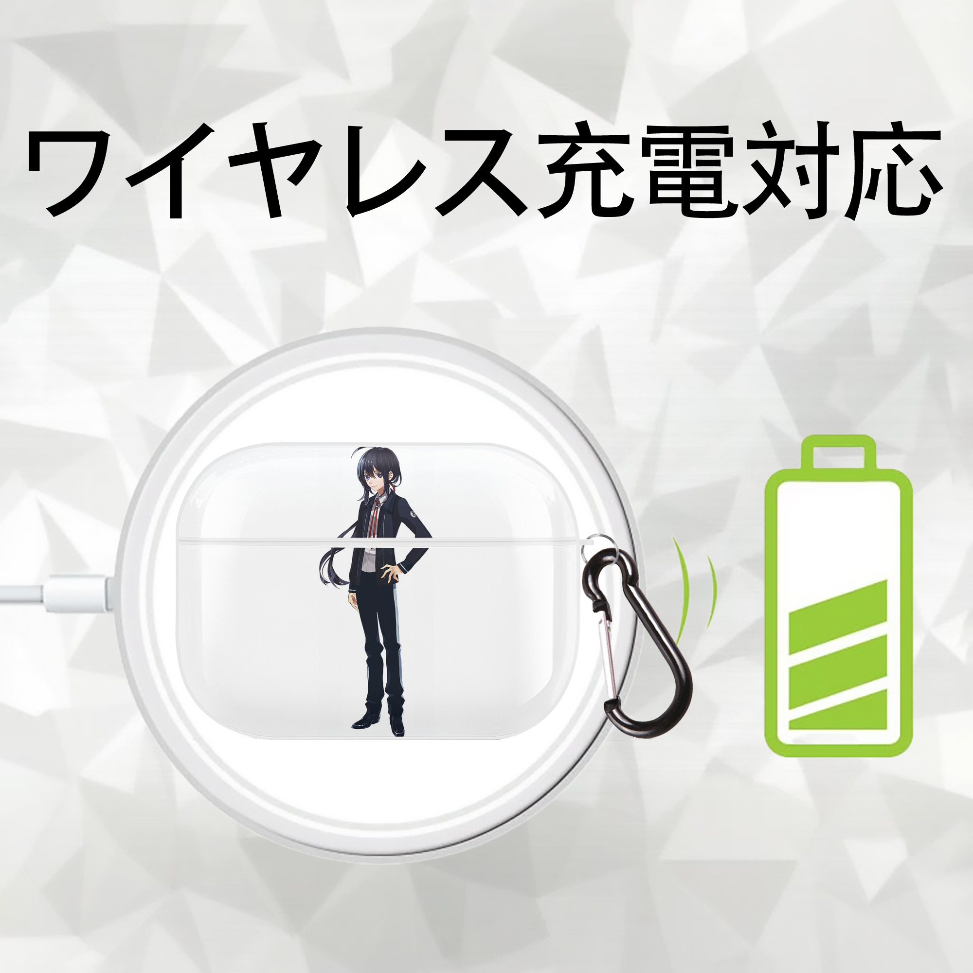 刀剣乱舞 Touken Ranbu 【AirPods Pro用】ハードシェル保護ケース 耐衝撃・防指紋・カラビナ付き商品仕様