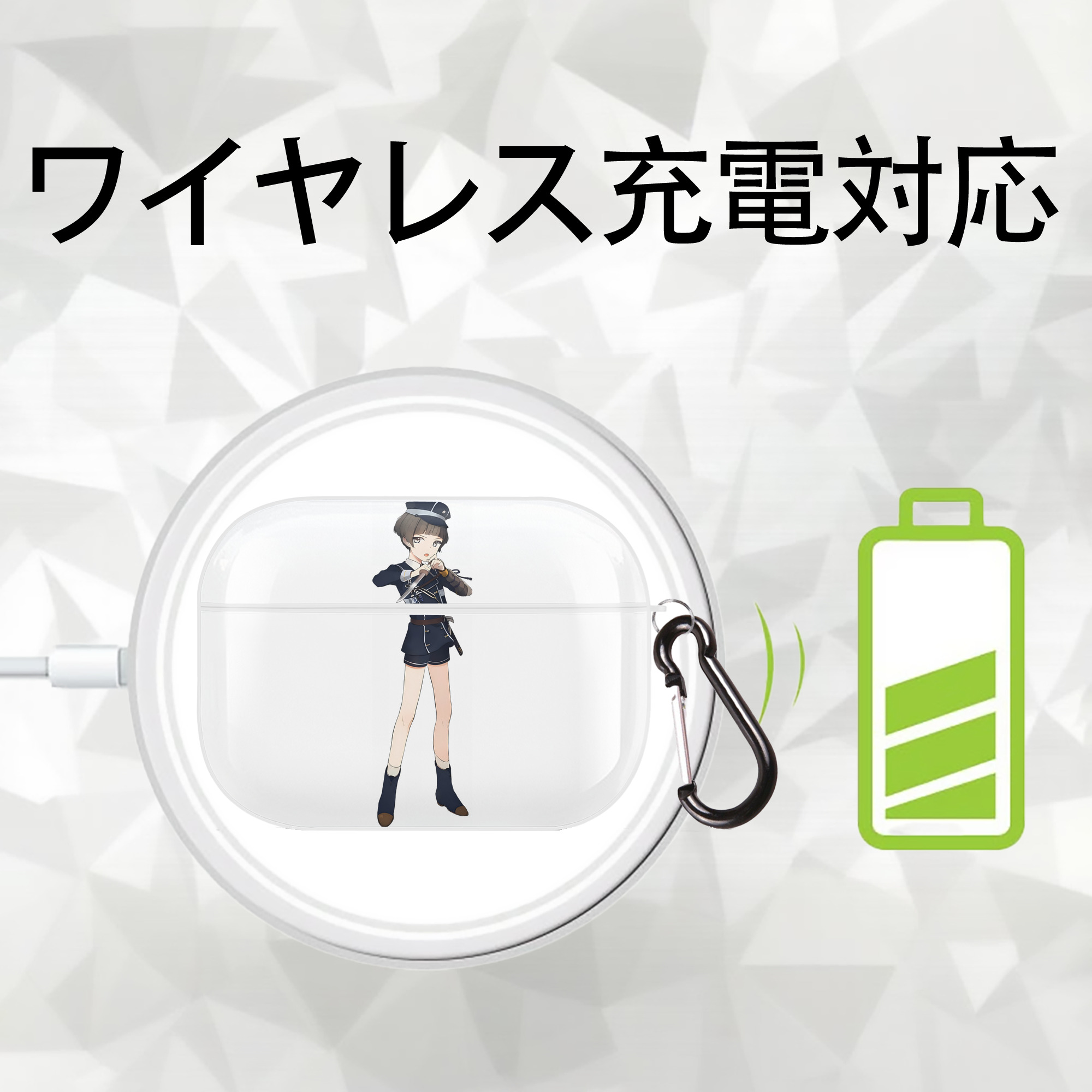 刀剣乱舞 Touken Ranbu 【AirPods Pro用】ハードシェル保護ケース 耐衝撃・防指紋・カラビナ付き商品仕様