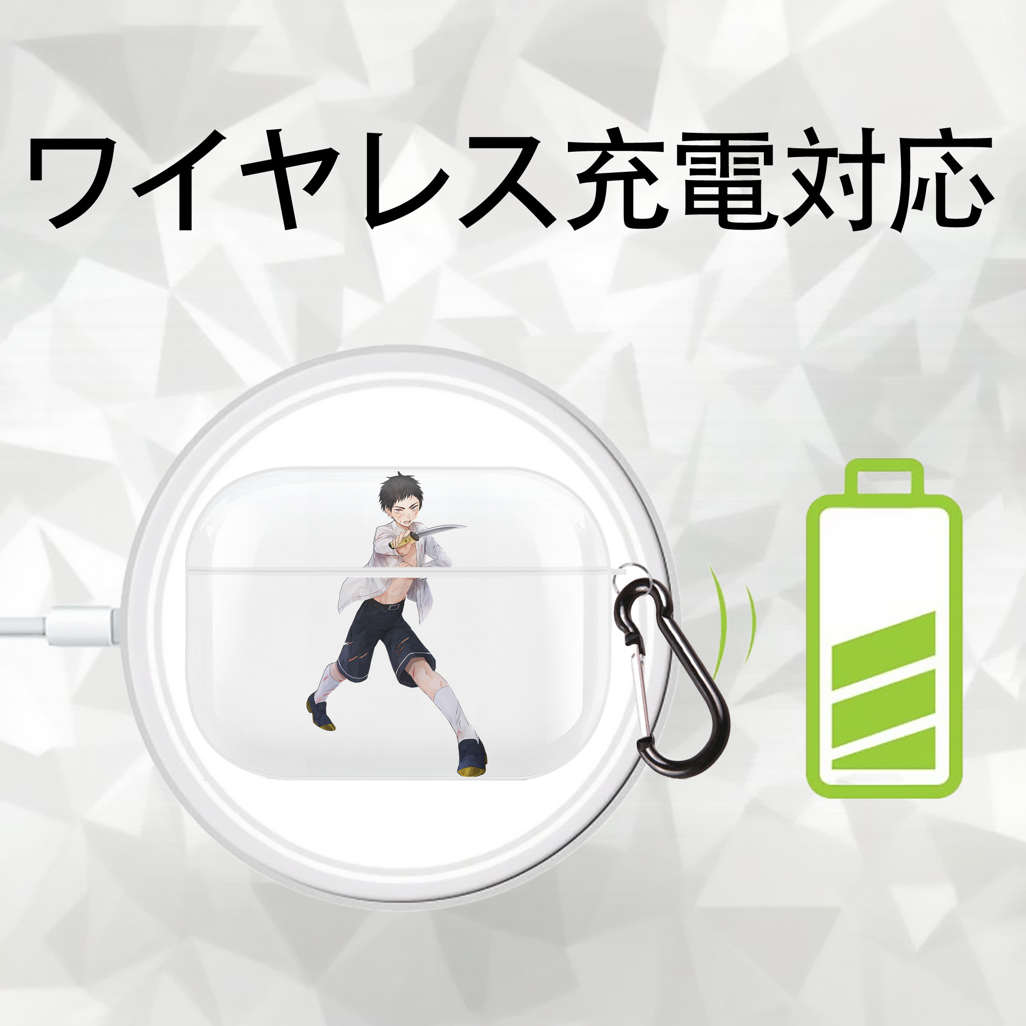 刀剣乱舞 Touken Ranbu 【AirPods Pro用】ハードシェル保護ケース 耐衝撃・防指紋・カラビナ付き商品仕様