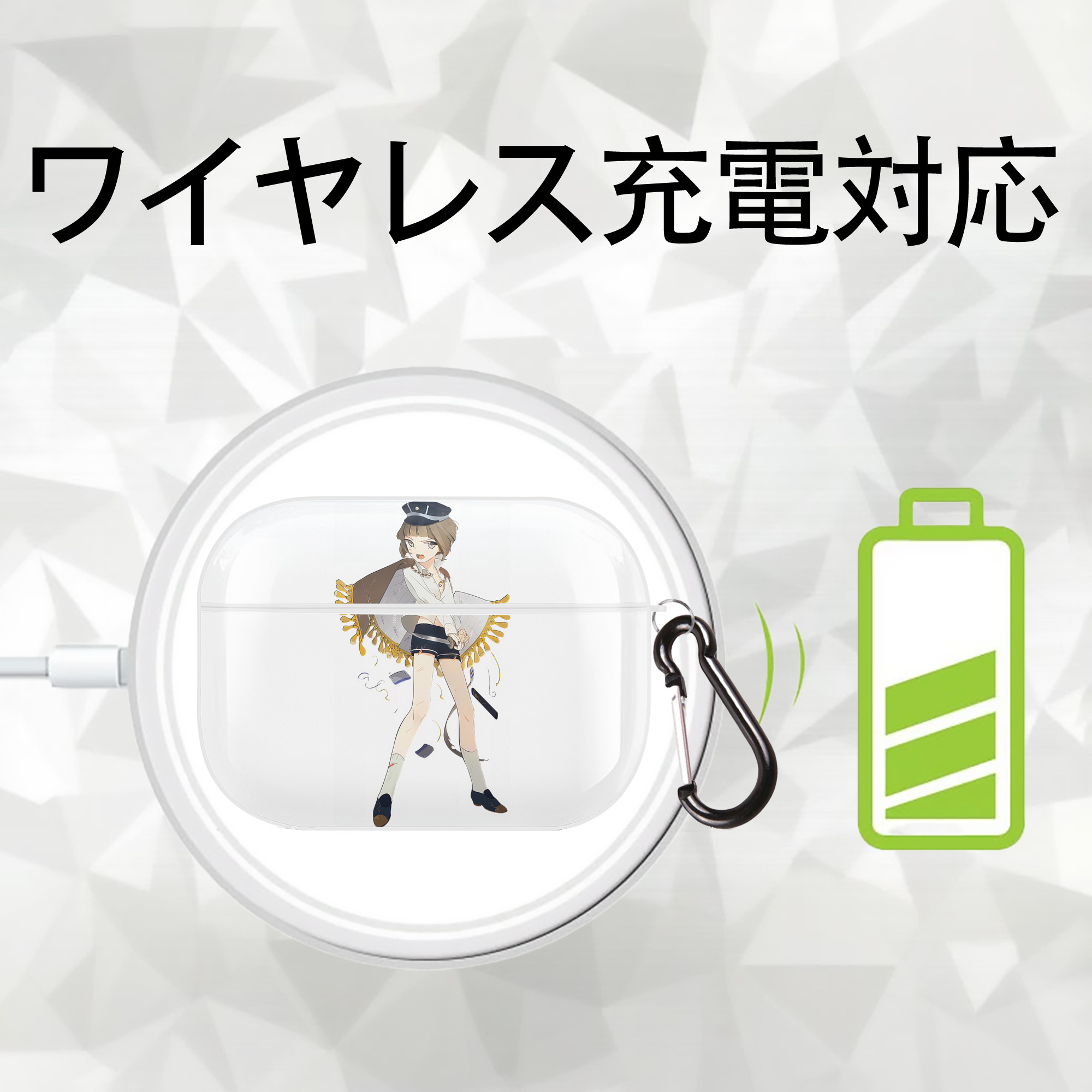 刀剣乱舞 Touken Ranbu 【AirPods Pro用】ハードシェル保護ケース 耐衝撃・防指紋・カラビナ付き商品仕様