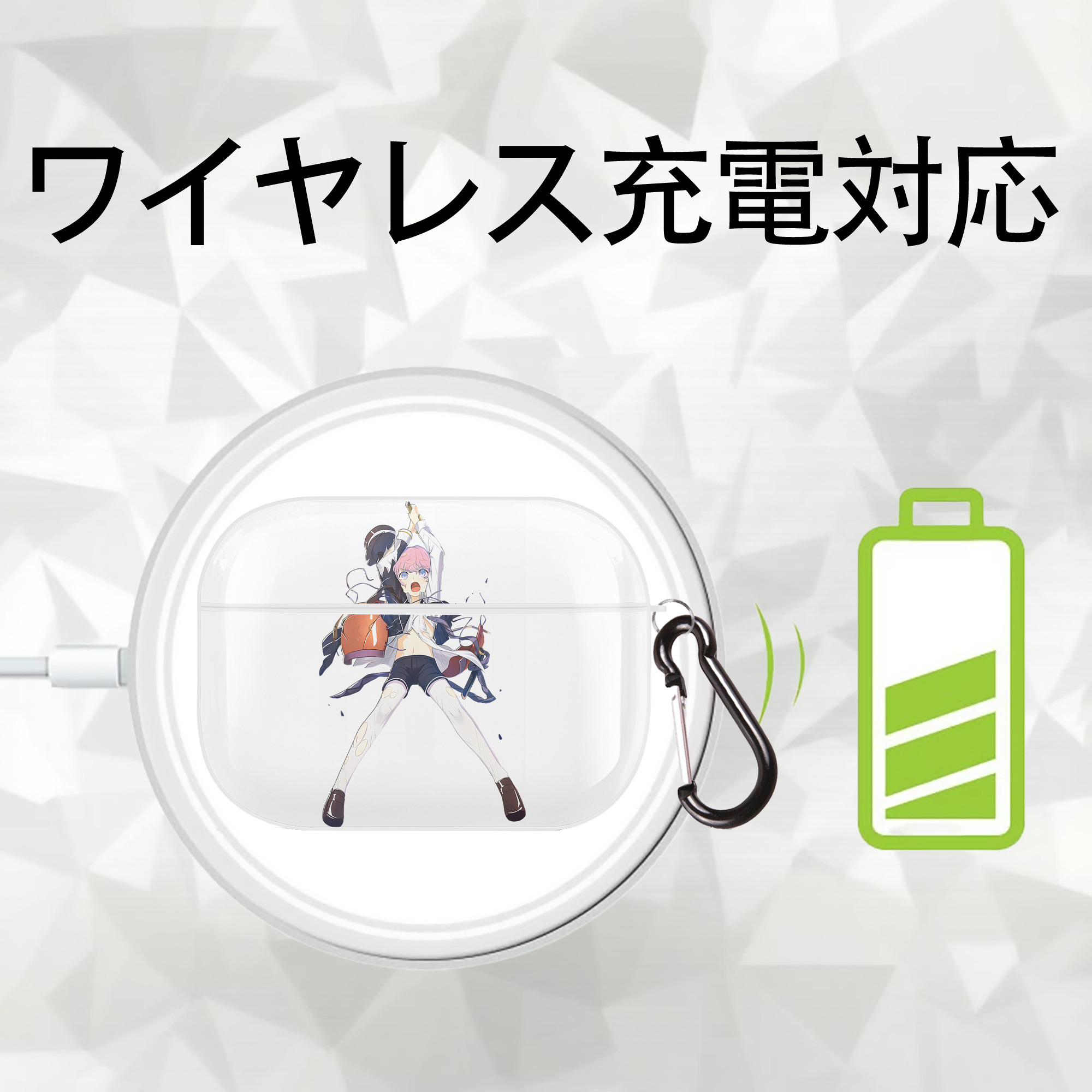 刀剣乱舞 Touken Ranbu 【AirPods Pro用】ハードシェル保護ケース 耐衝撃・防指紋・カラビナ付き商品仕様