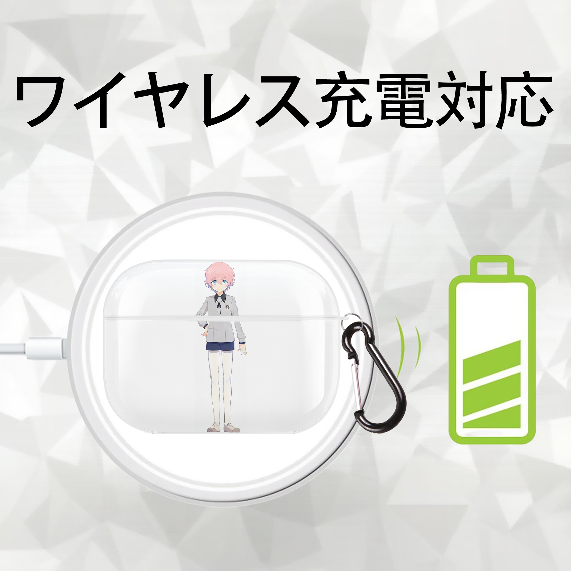 刀剣乱舞 Touken Ranbu 【AirPods Pro用】ハードシェル保護ケース 耐衝撃・防指紋・カラビナ付き商品仕様