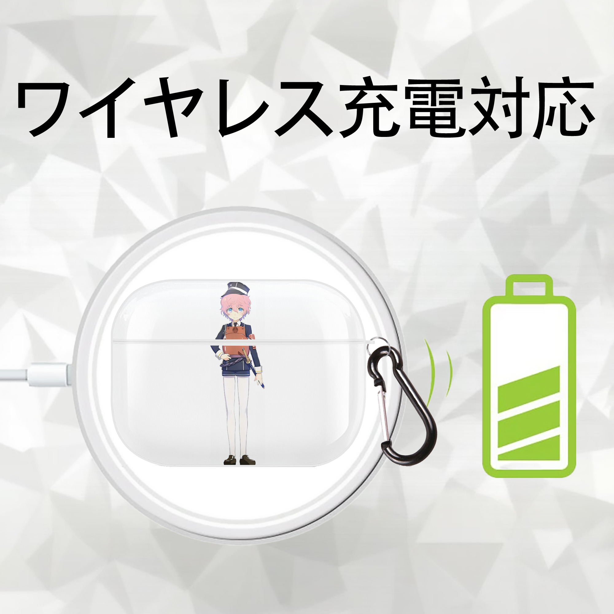 刀剣乱舞 Touken Ranbu 【AirPods Pro用】ハードシェル保護ケース 耐衝撃・防指紋・カラビナ付き商品仕様