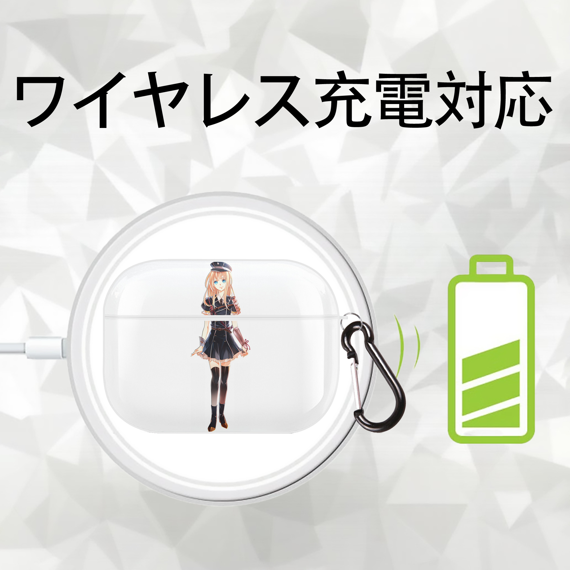 刀剣乱舞 Touken Ranbu 【AirPods Pro用】ハードシェル保護ケース 耐衝撃・防指紋・カラビナ付き商品仕様