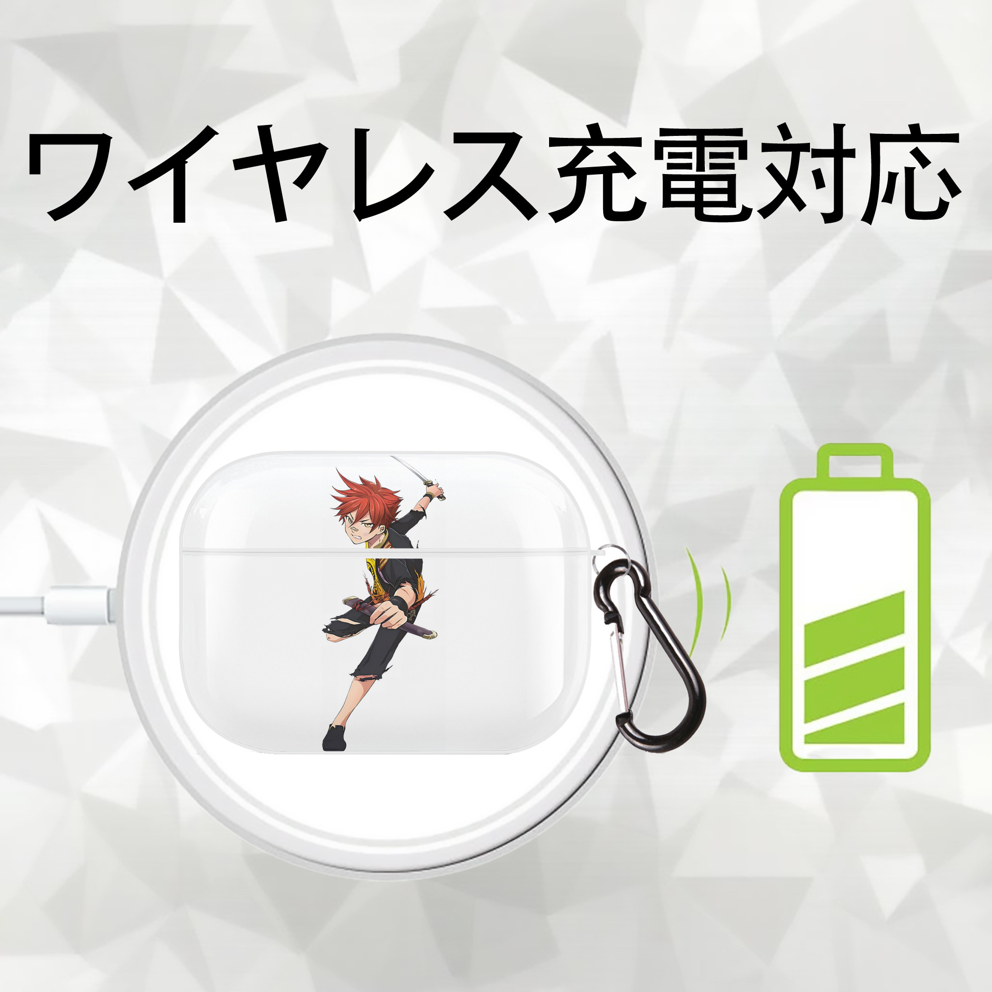 刀剣乱舞 Touken Ranbu 【AirPods Pro用】ハードシェル保護ケース 耐衝撃・防指紋・カラビナ付き商品仕様