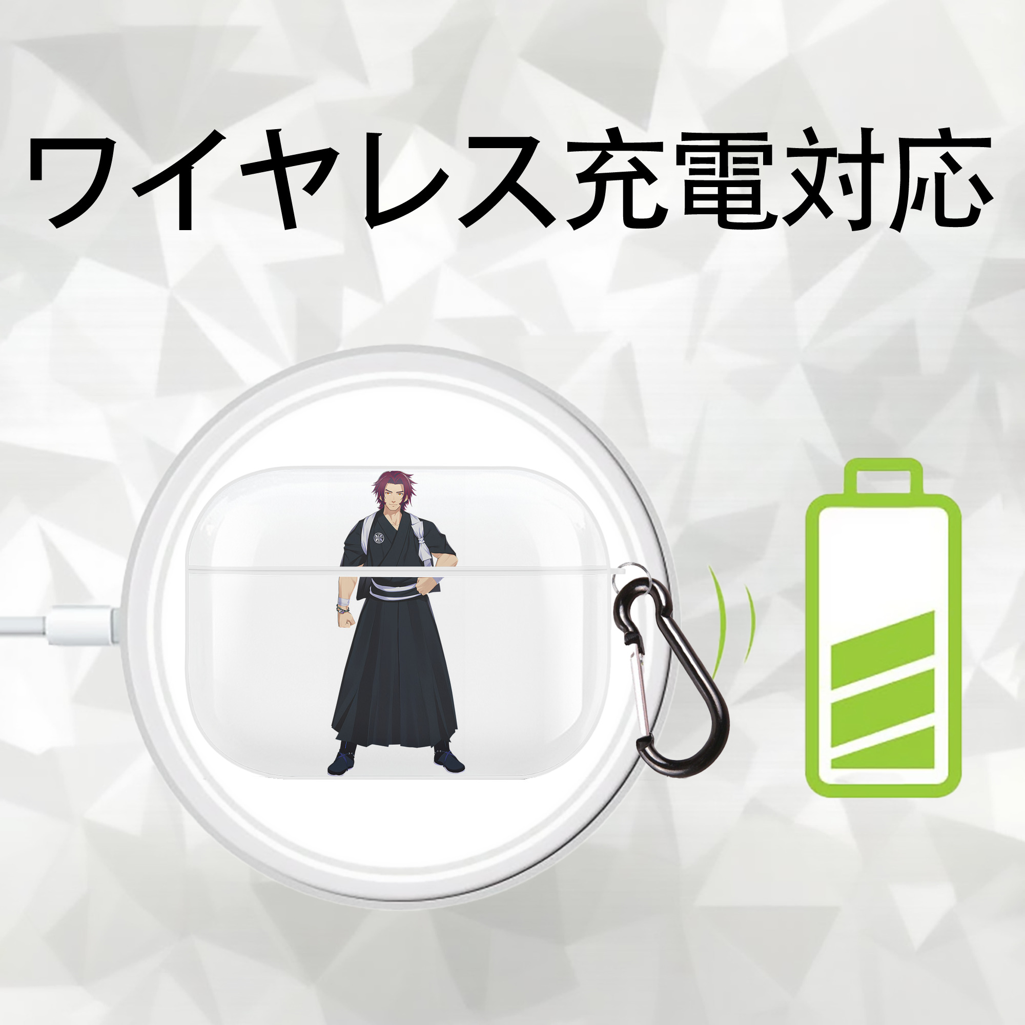 刀剣乱舞 Touken Ranbu 【AirPods Pro用】ハードシェル保護ケース 耐衝撃・防指紋・カラビナ付き商品仕様