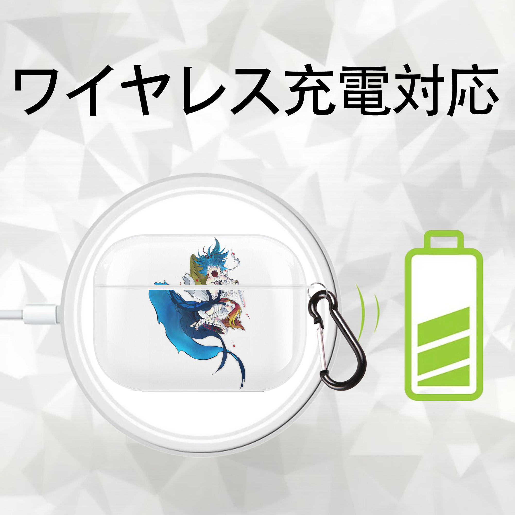 刀剣乱舞 Touken Ranbu 【AirPods Pro用】ハードシェル保護ケース 耐衝撃・防指紋・カラビナ付き商品仕様