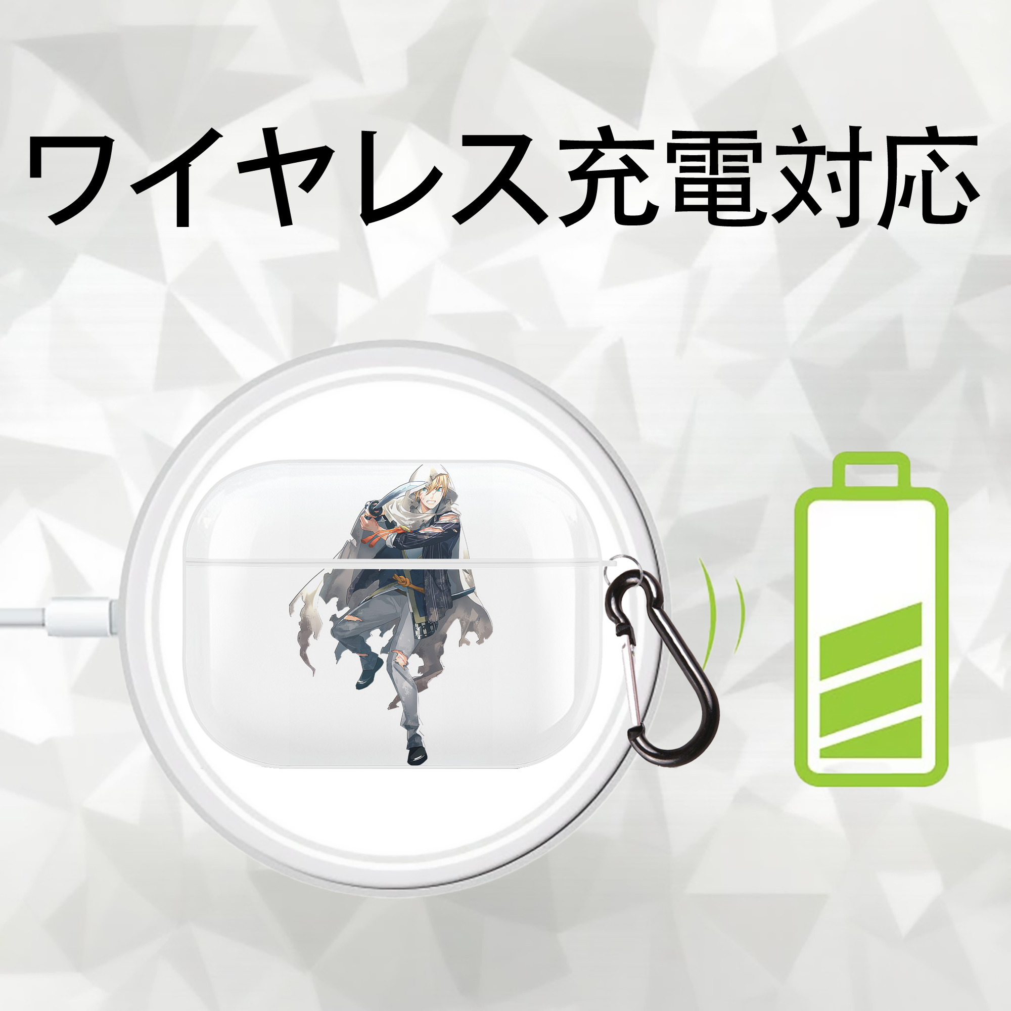 刀剣乱舞 Touken Ranbu 【AirPods Pro用】ハードシェル保護ケース 耐衝撃・防指紋・カラビナ付き商品仕様