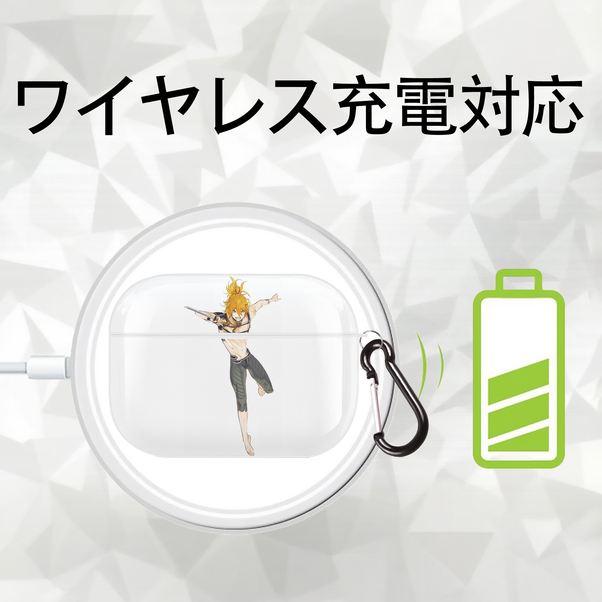 刀剣乱舞 Touken Ranbu 【AirPods Pro用】ハードシェル保護ケース 耐衝撃・防指紋・カラビナ付き商品仕様