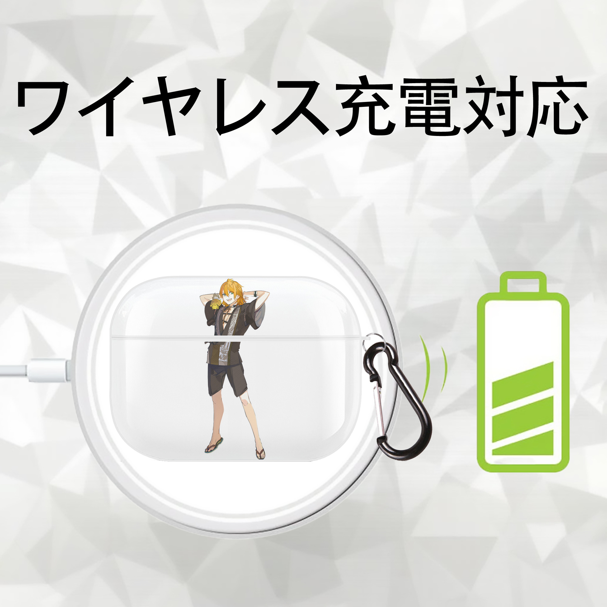 刀剣乱舞 Touken Ranbu 【AirPods Pro用】ハードシェル保護ケース 耐衝撃・防指紋・カラビナ付き商品仕様