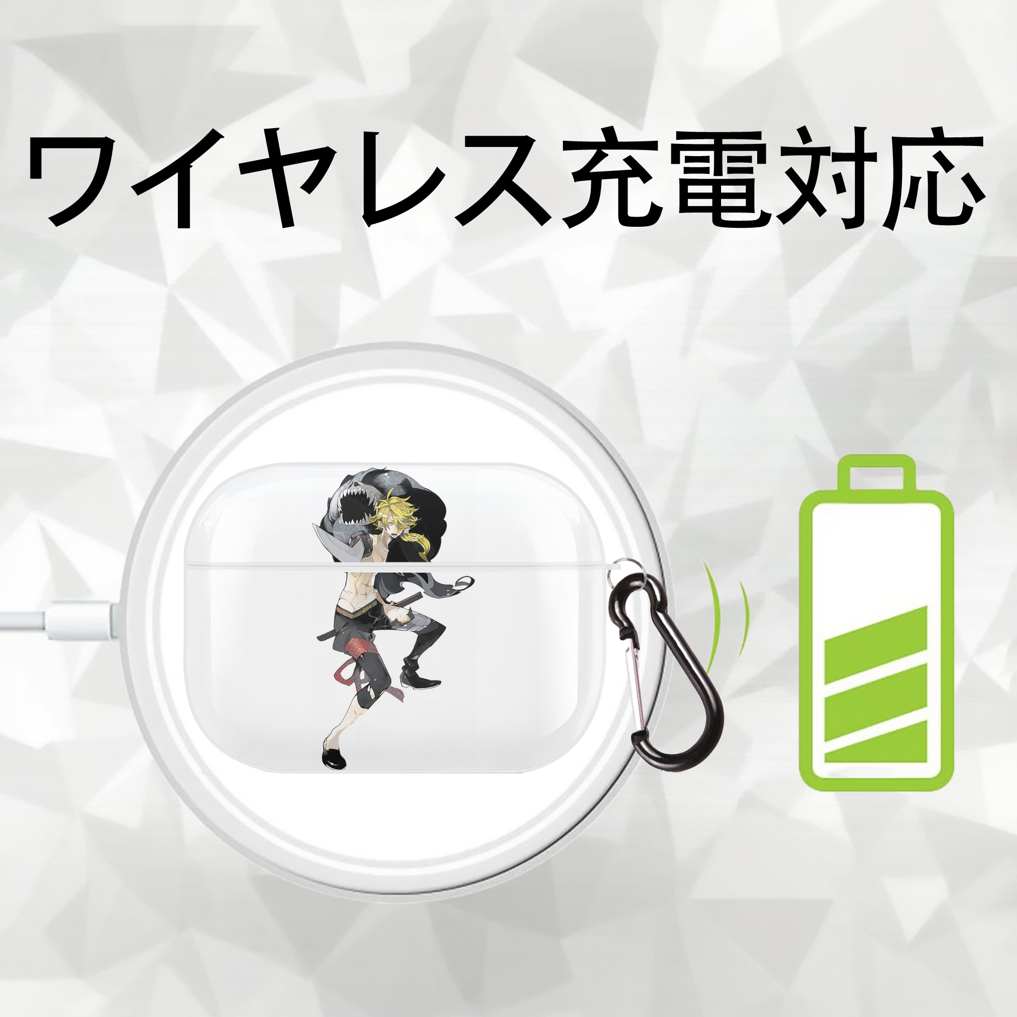 刀剣乱舞 Touken Ranbu 【AirPods Pro用】ハードシェル保護ケース 耐衝撃・防指紋・カラビナ付き商品仕様