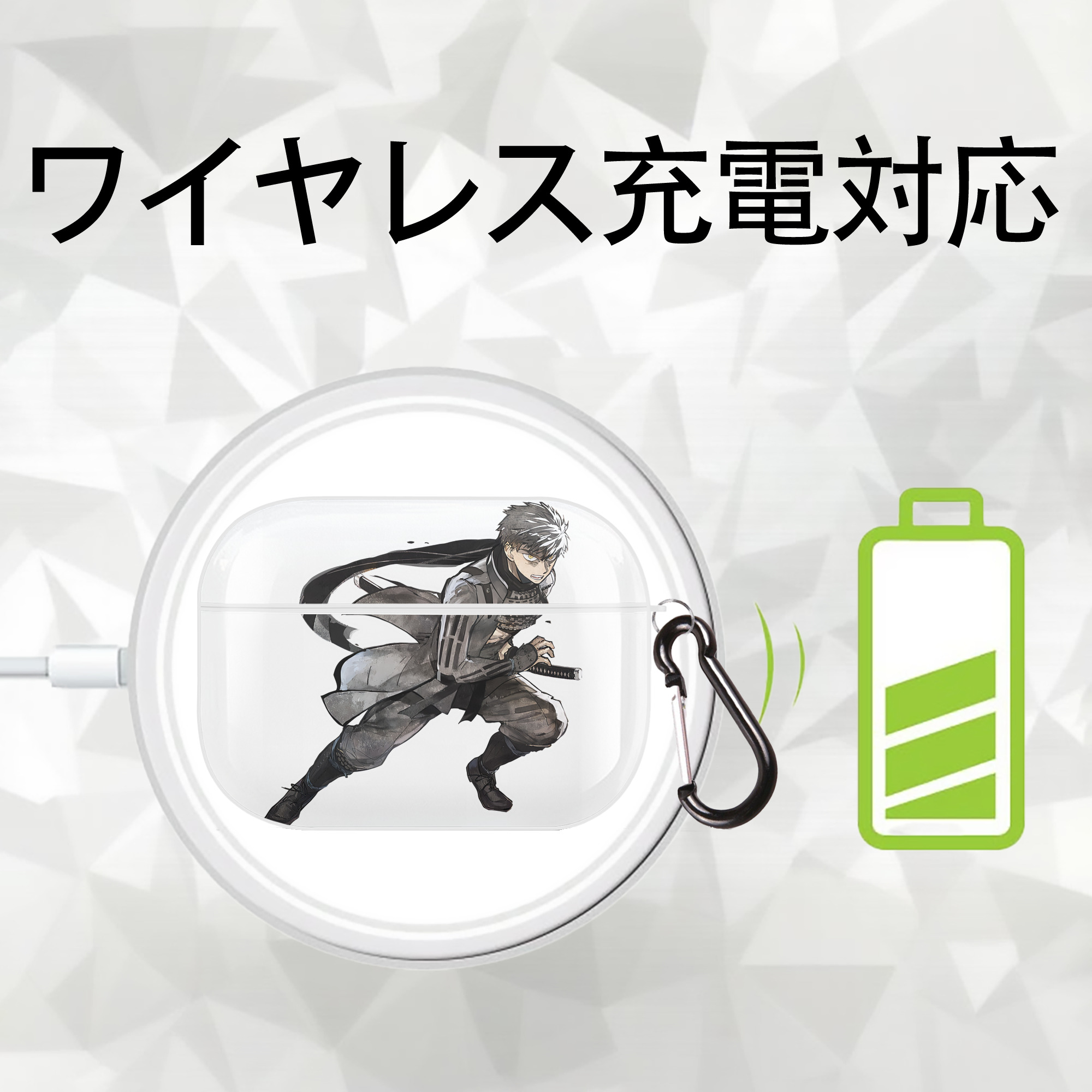 刀剣乱舞 Touken Ranbu 【AirPods Pro用】ハードシェル保護ケース 耐衝撃・防指紋・カラビナ付き商品仕様